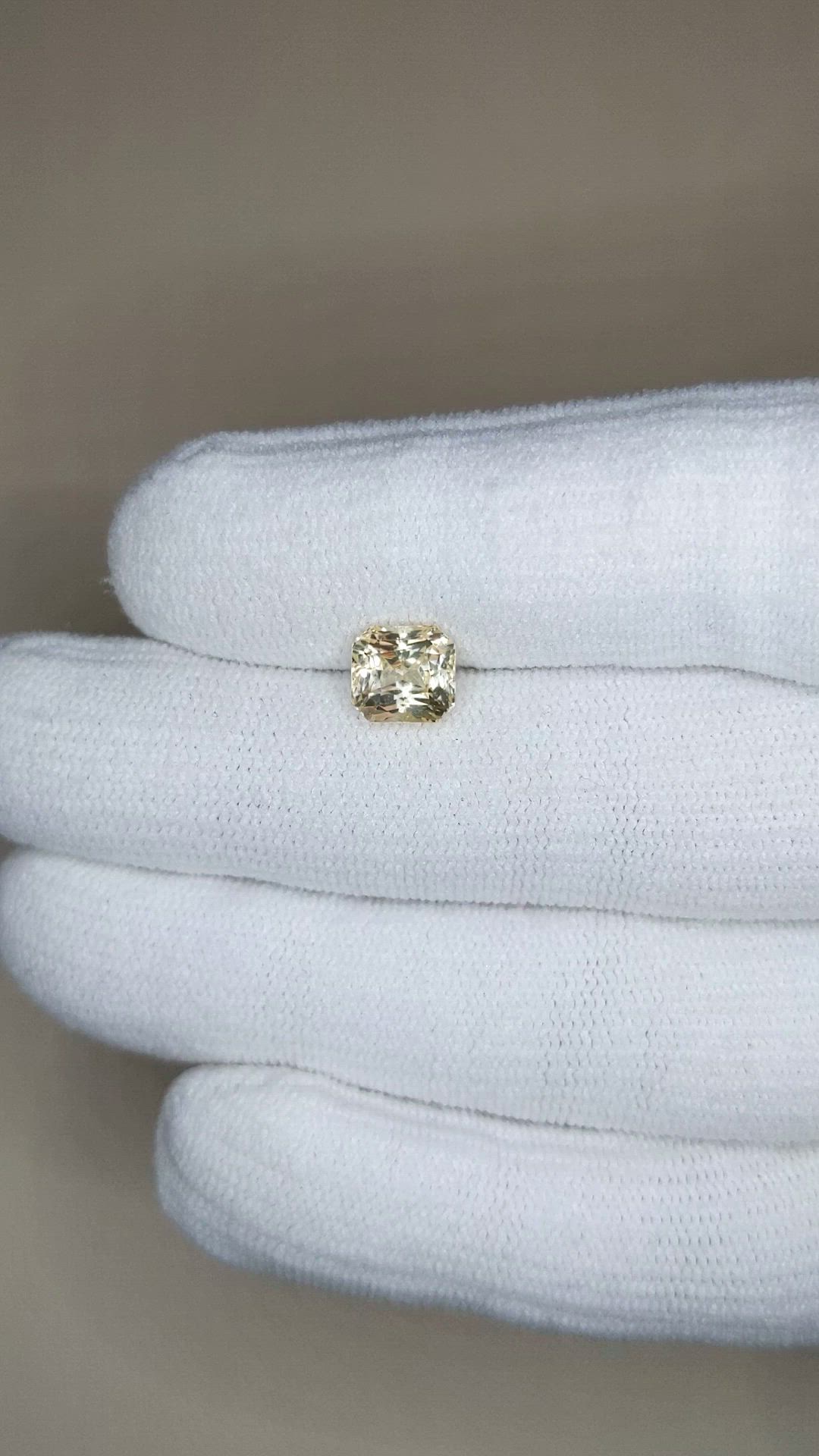 2.55 Ct. Yellow Sapphire from Ceylon (Sri Lanka) Size Video