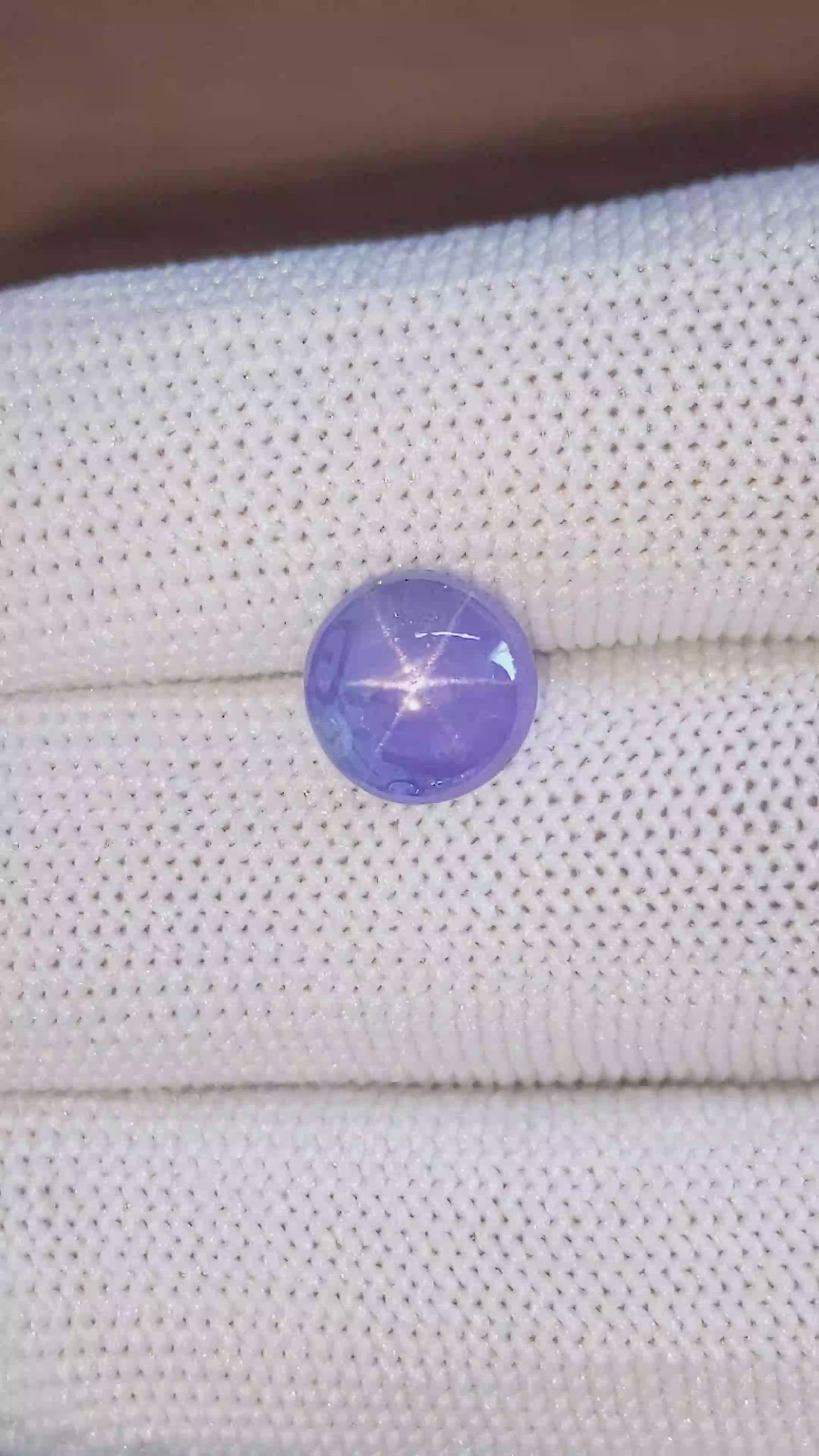 6.17 Ct. Bluish Purple Star Sapphire from Ceylon (Sri Lanka) Size Video