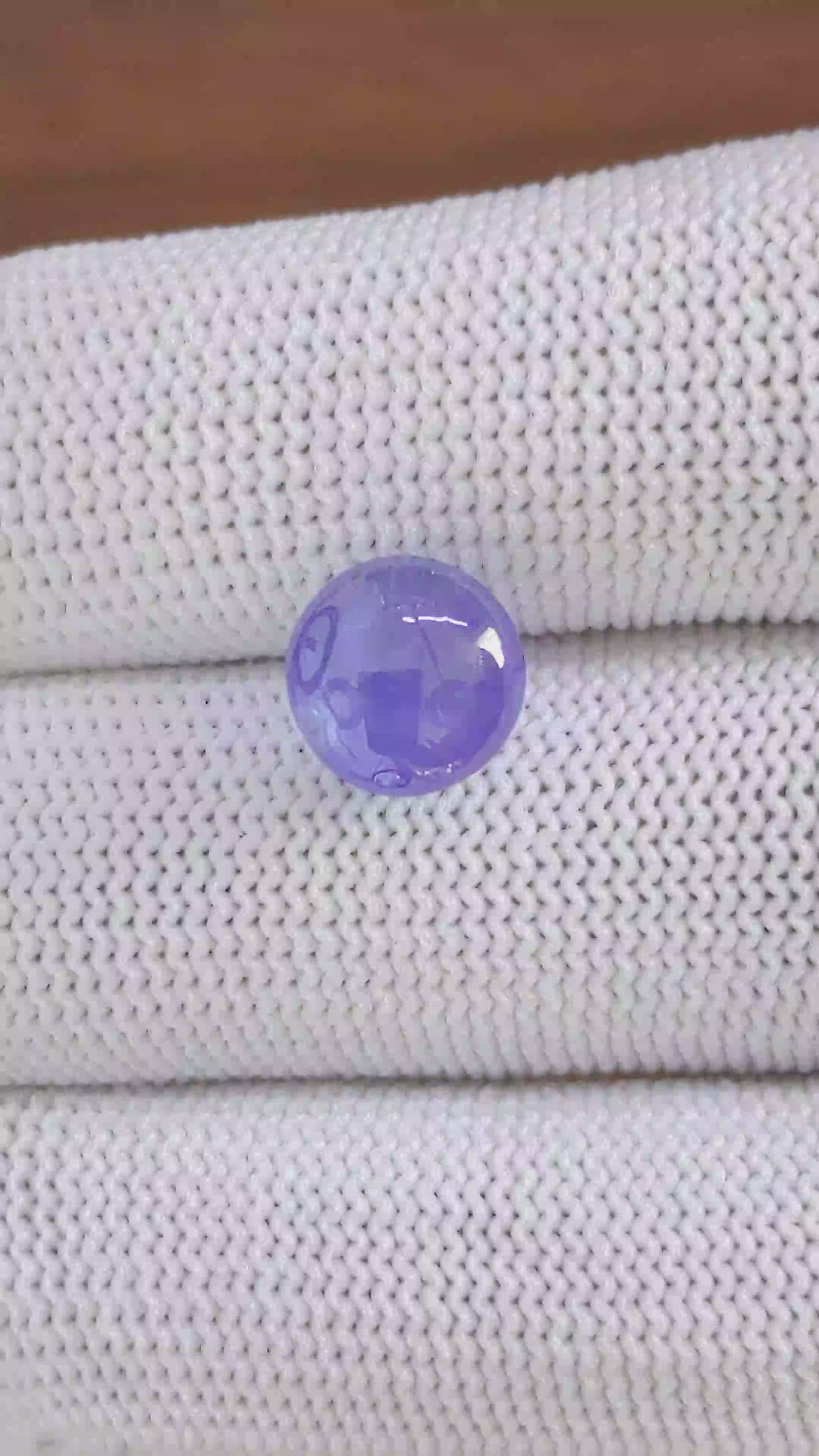 6.17 Ct. Bluish Purple Star Sapphire from Ceylon (Sri Lanka) Size Video