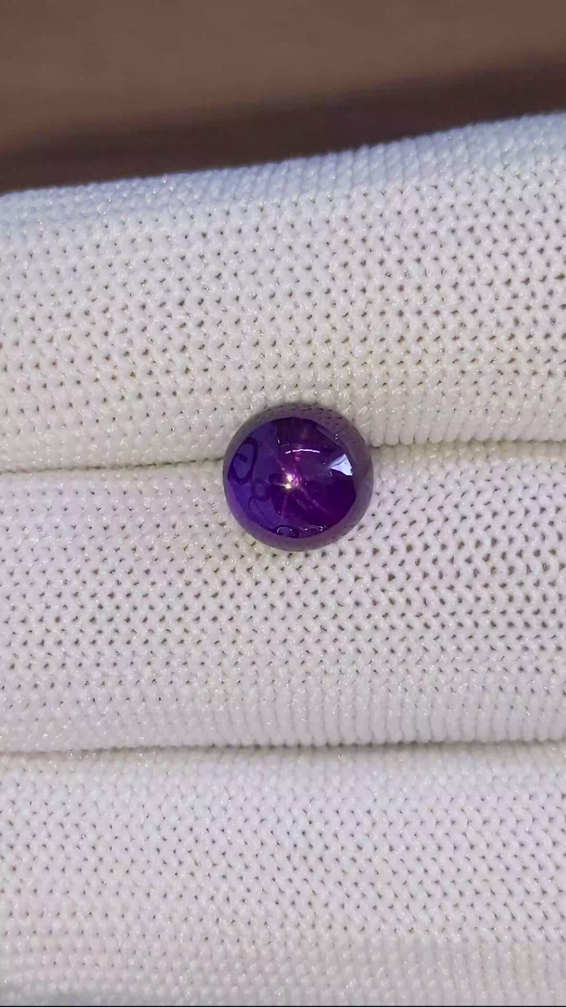 3.71 Ct. Purple Star Sapphire from Ceylon (Sri Lanka) Size Video