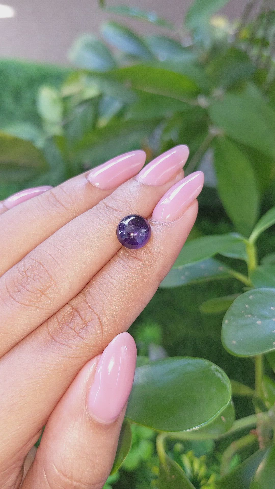 3.71 Ct. Purple Star Sapphire from Ceylon (Sri Lanka) Size Video