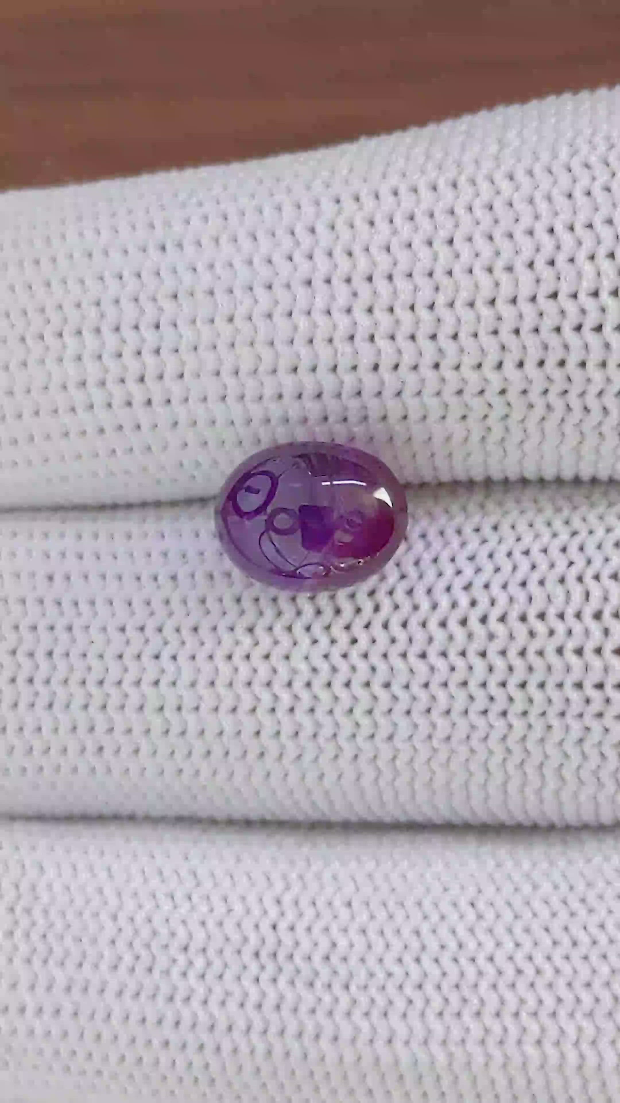 5.06 Ct. Purple Star Sapphire from Ceylon (Sri Lanka) Size Video