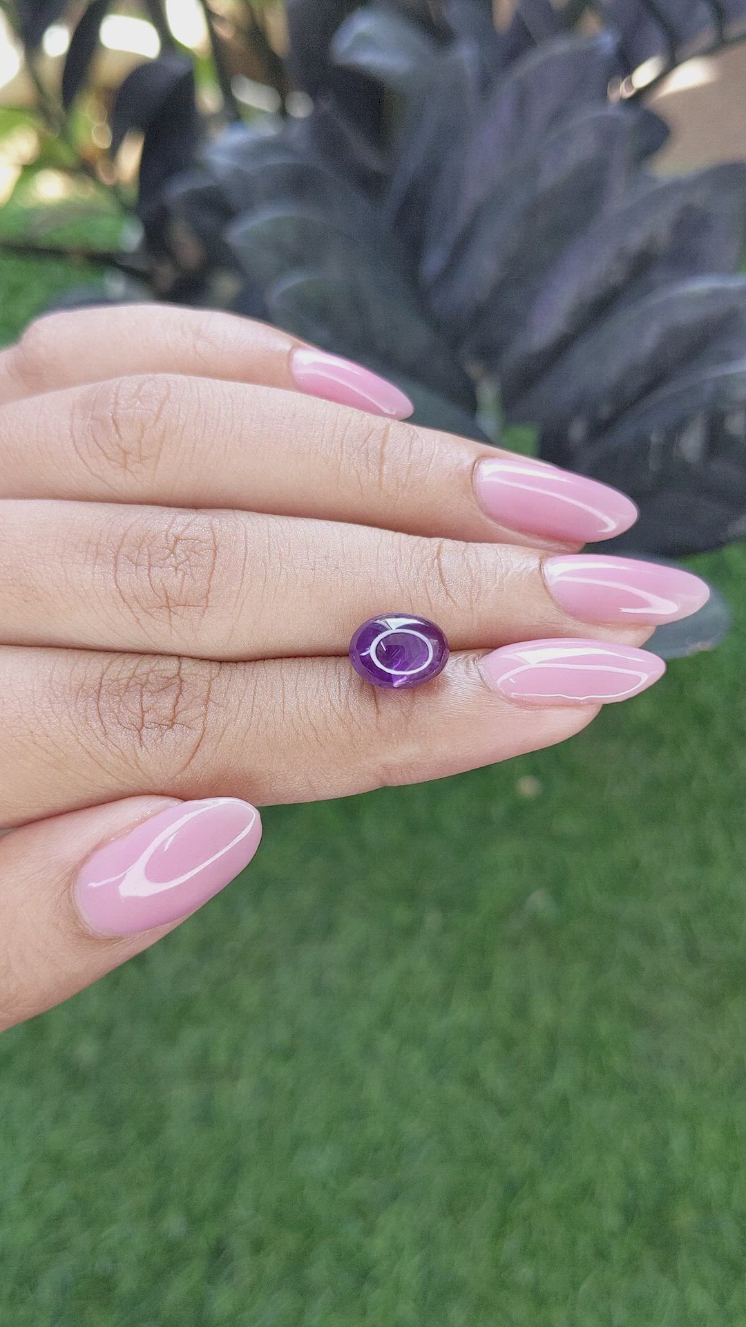 5.06 Ct. Purple Star Sapphire from Ceylon (Sri Lanka) Size Video