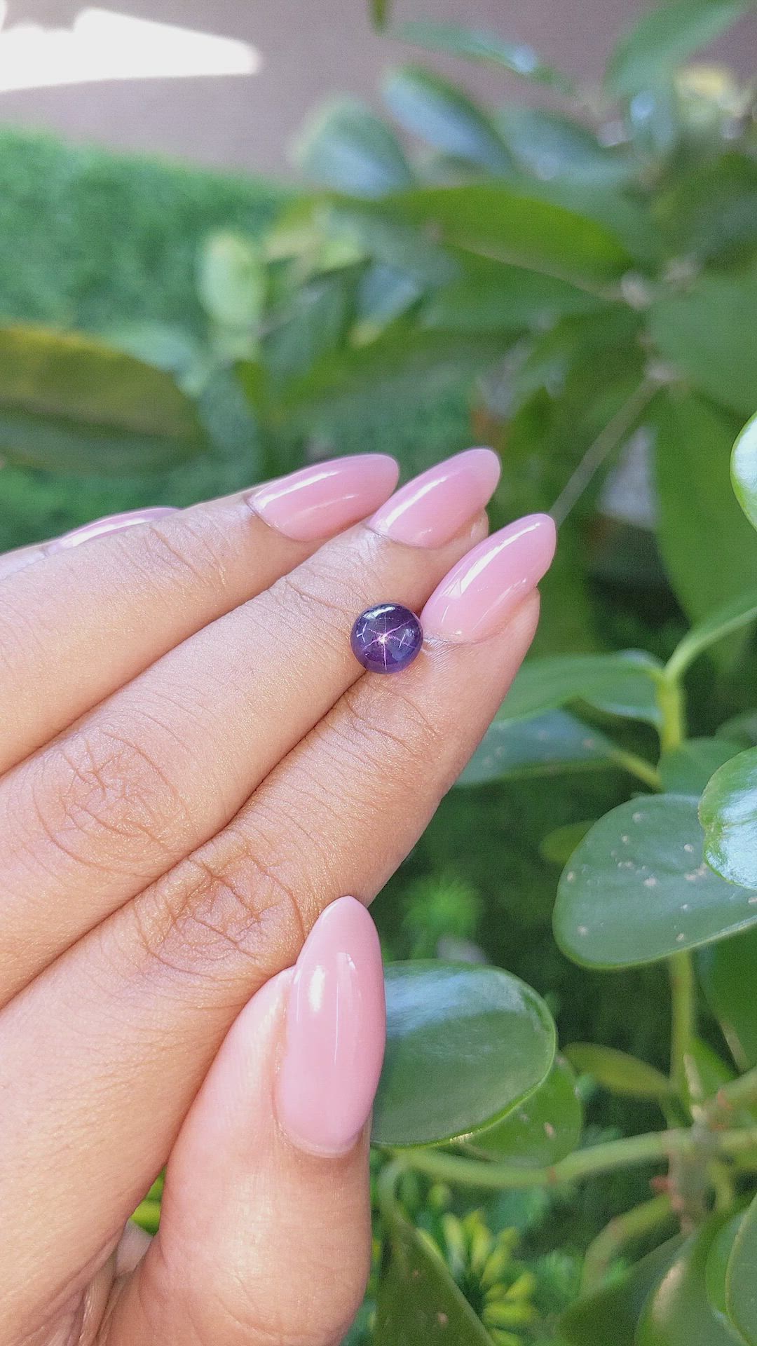 2.06 Ct. Purple Star Sapphire from Ceylon (Sri Lanka) Size Video