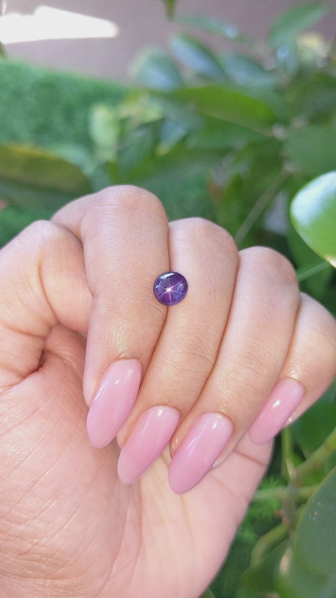 2.06 Ct. Purple Star Sapphire from Ceylon (Sri Lanka) Size Video