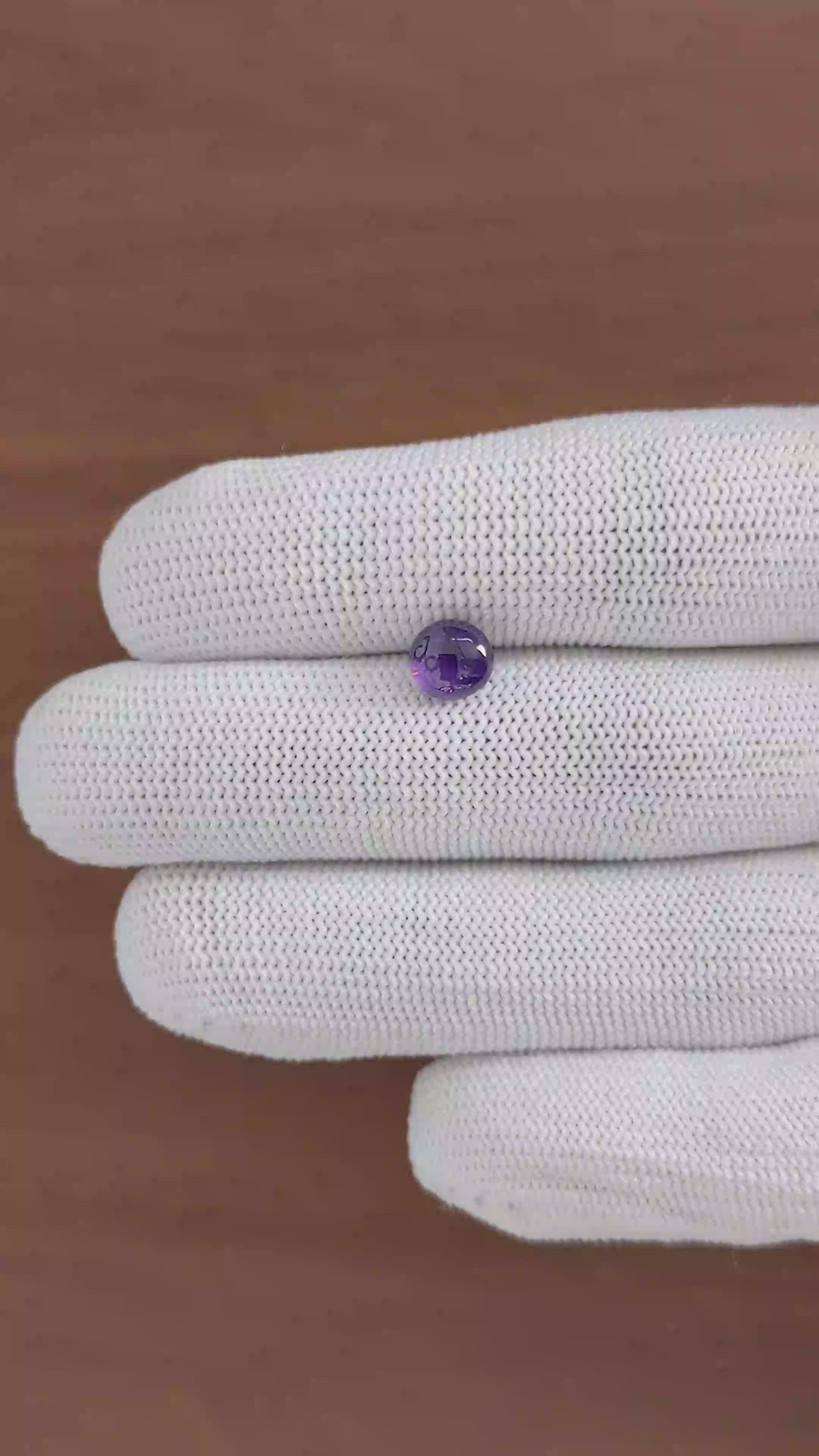 2.06 Ct. Purple Star Sapphire from Ceylon (Sri Lanka) Size Video
