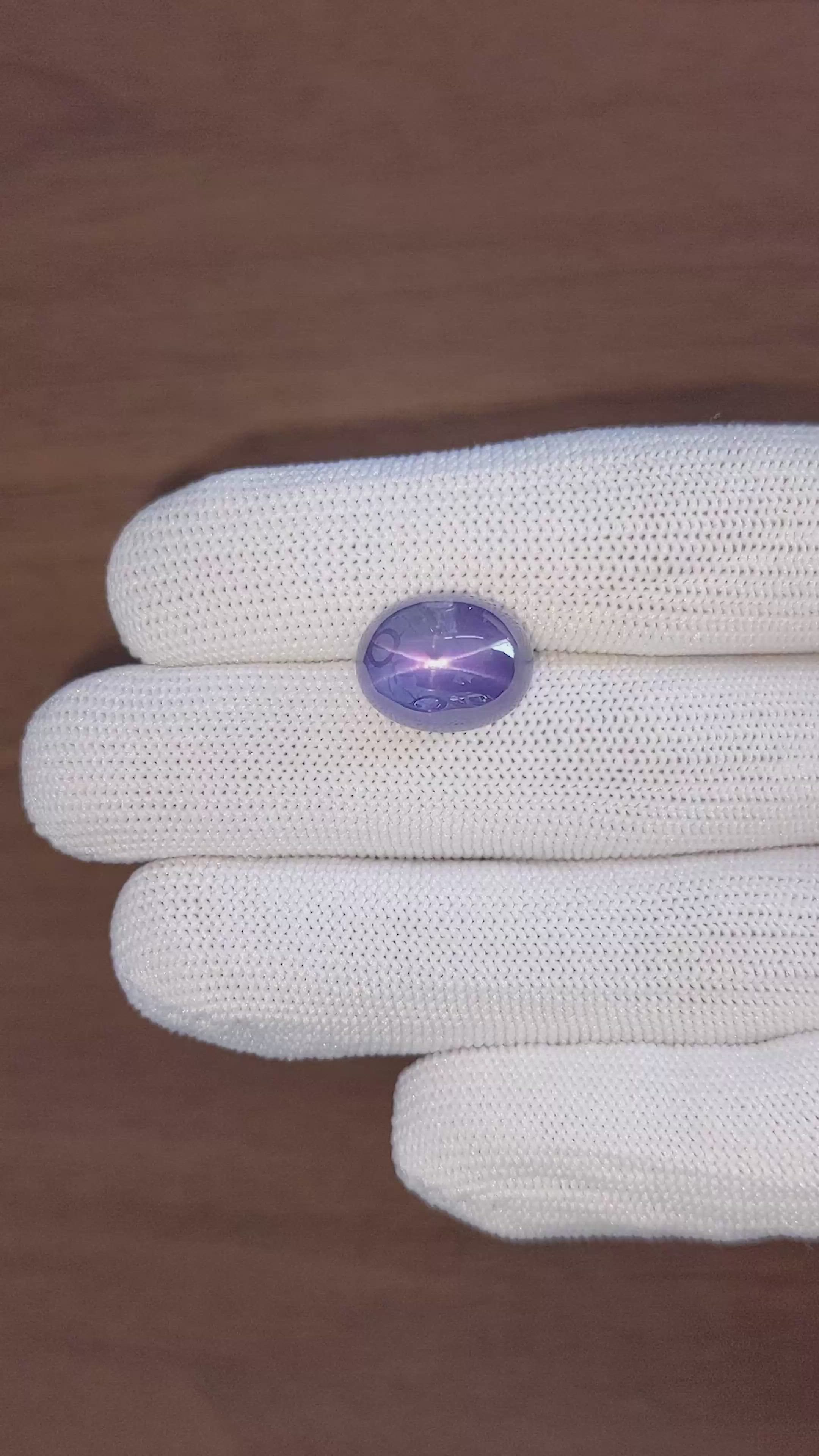 16.85 Ct. Blue Star Sapphire from Ceylon (Sri Lanka) Size Video
