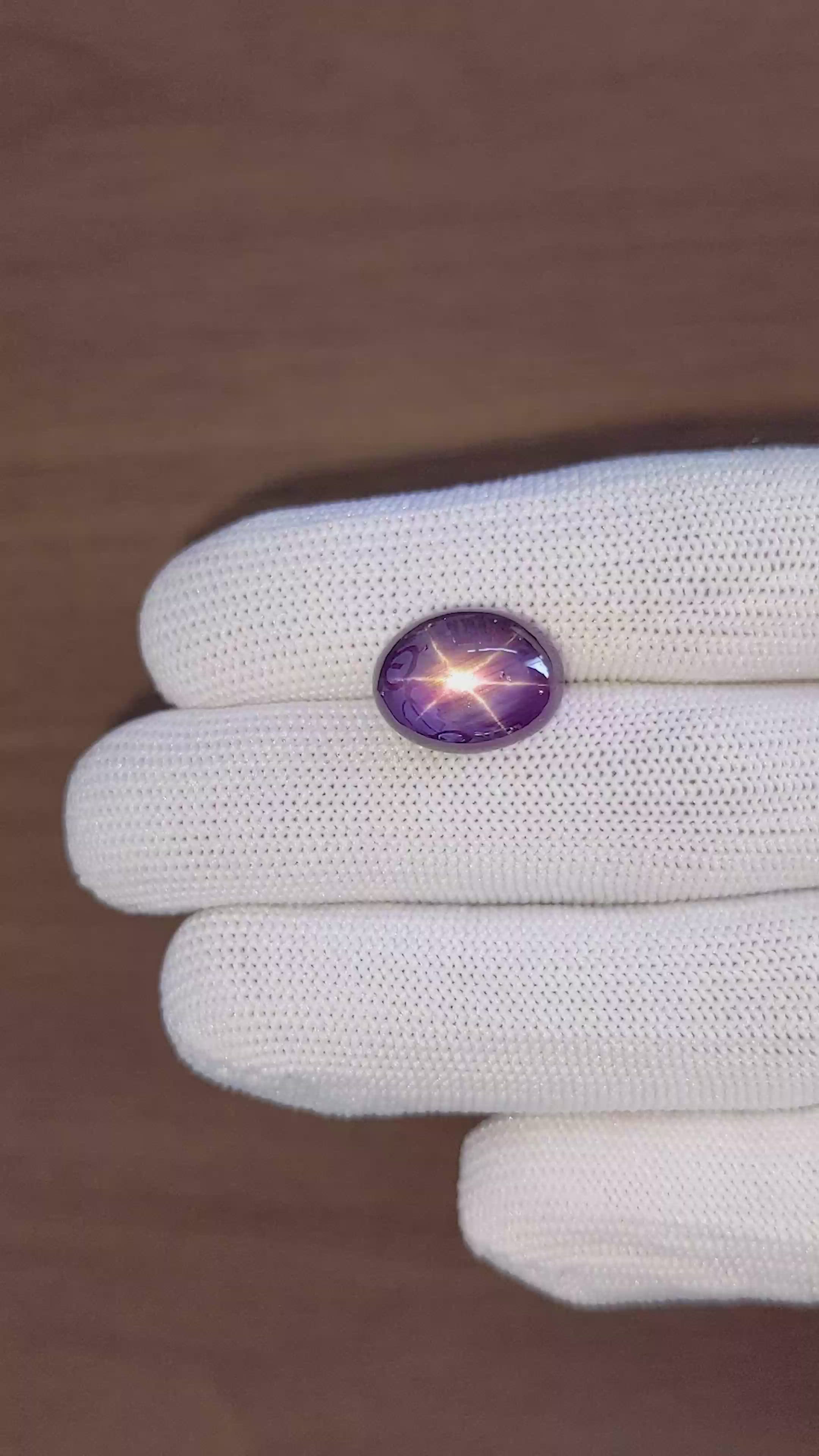 17.03 Ct. Purple Star Sapphire from Ceylon (Sri Lanka) Size Video
