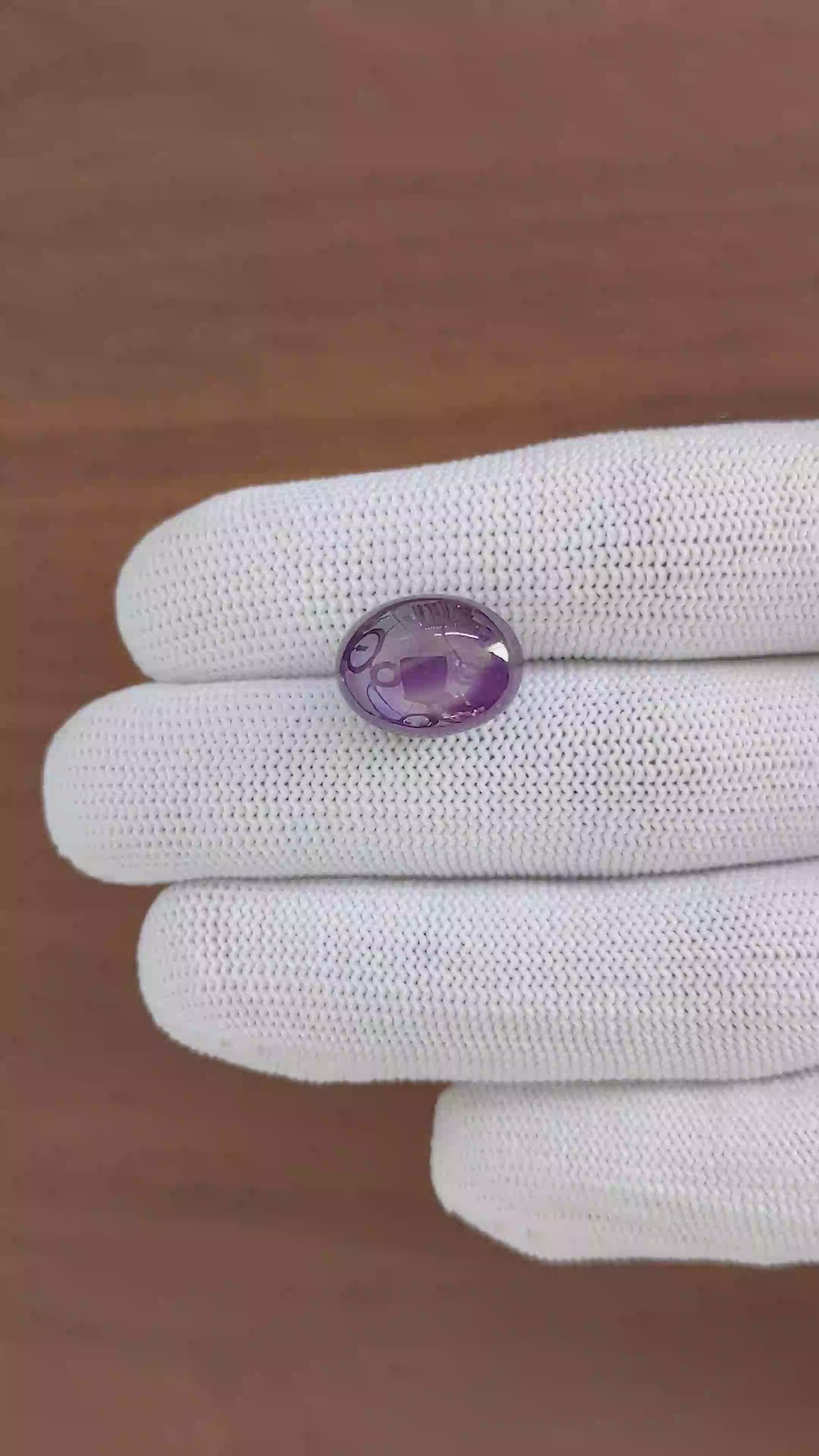 17.03 Ct. Purple Star Sapphire from Ceylon (Sri Lanka) Size Video