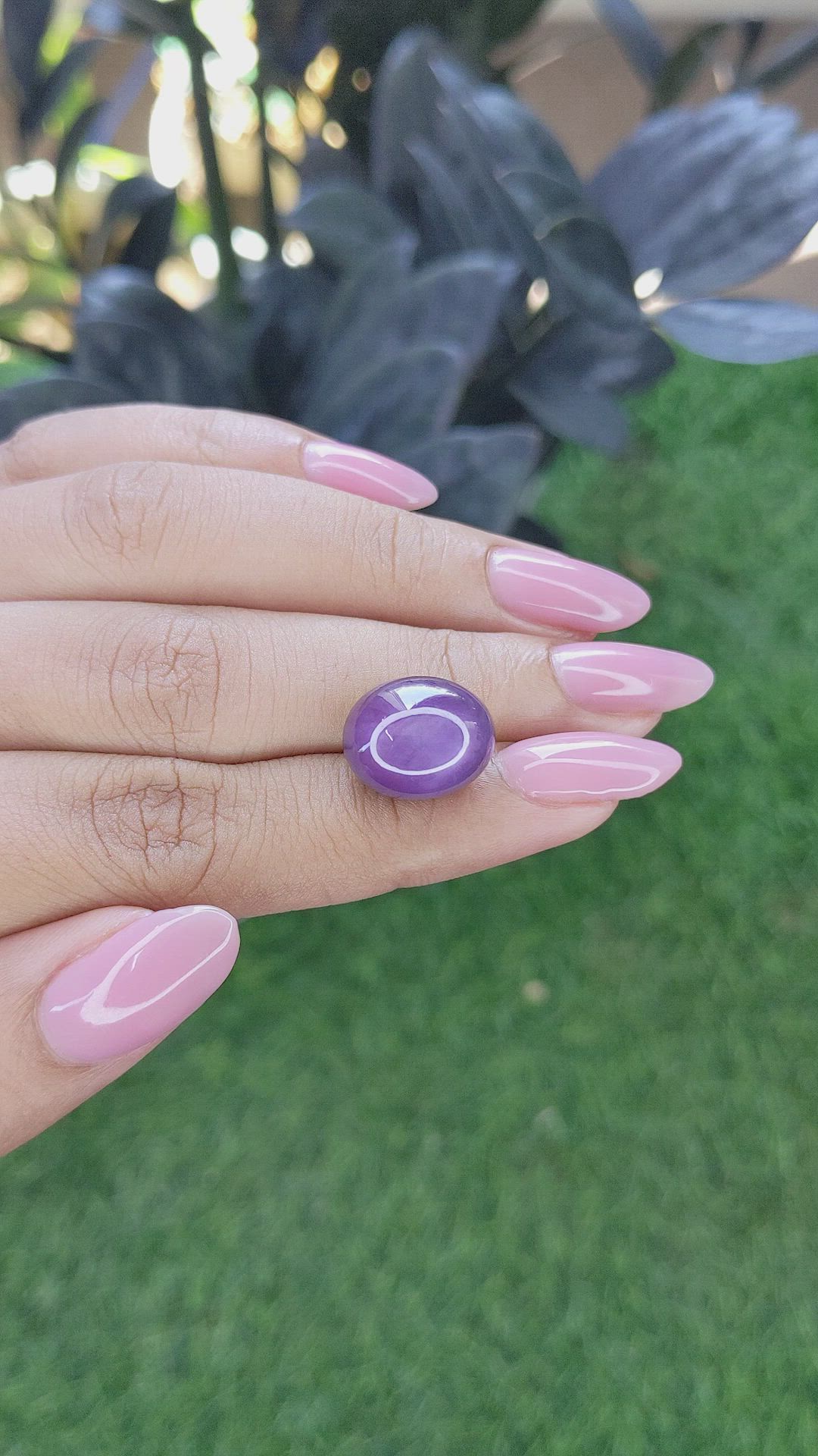 16.16 Ct. Purple Star Sapphire from Ceylon (Sri Lanka) Size Video