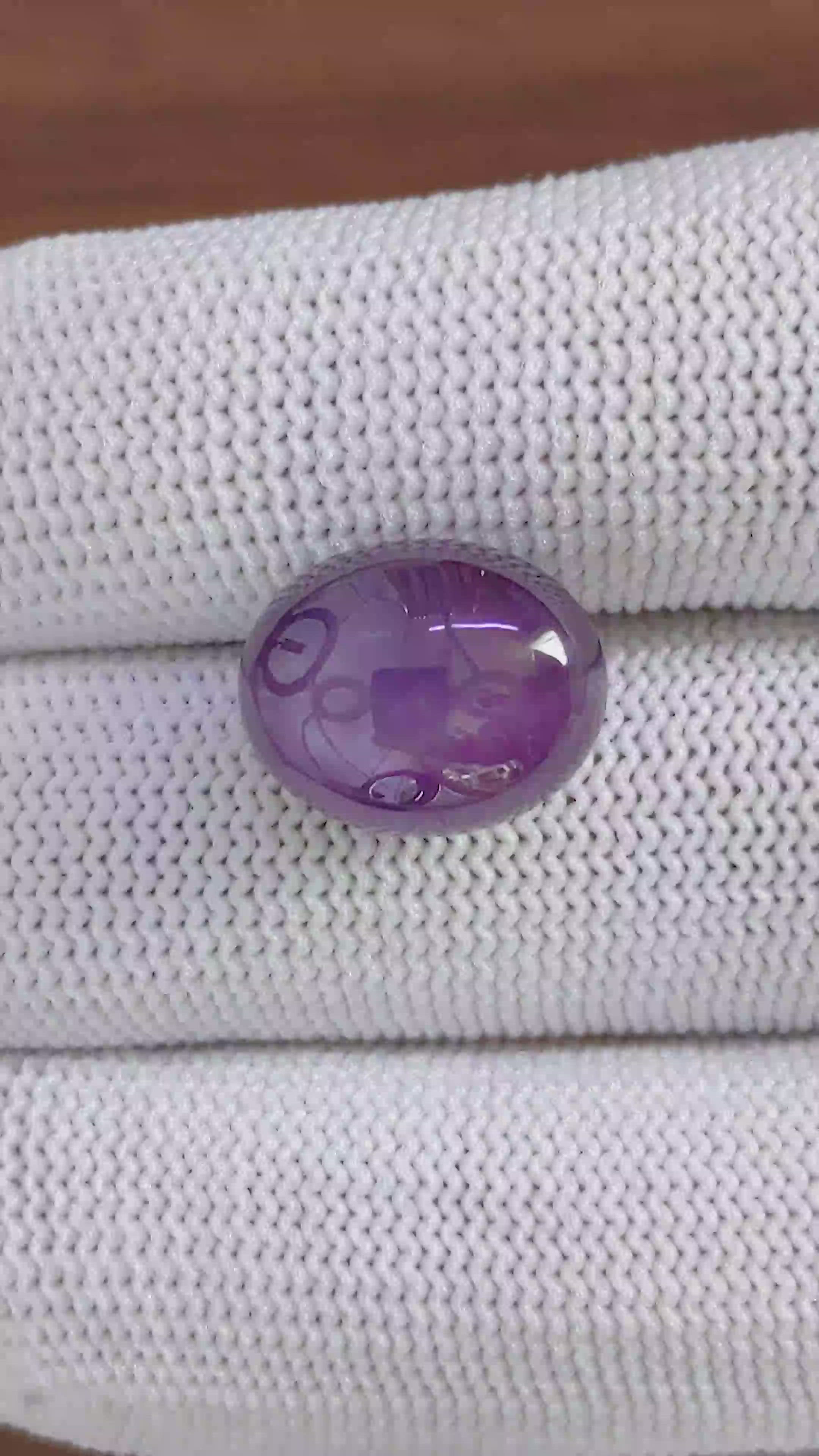 16.16 Ct. Purple Star Sapphire from Ceylon (Sri Lanka) Size Video