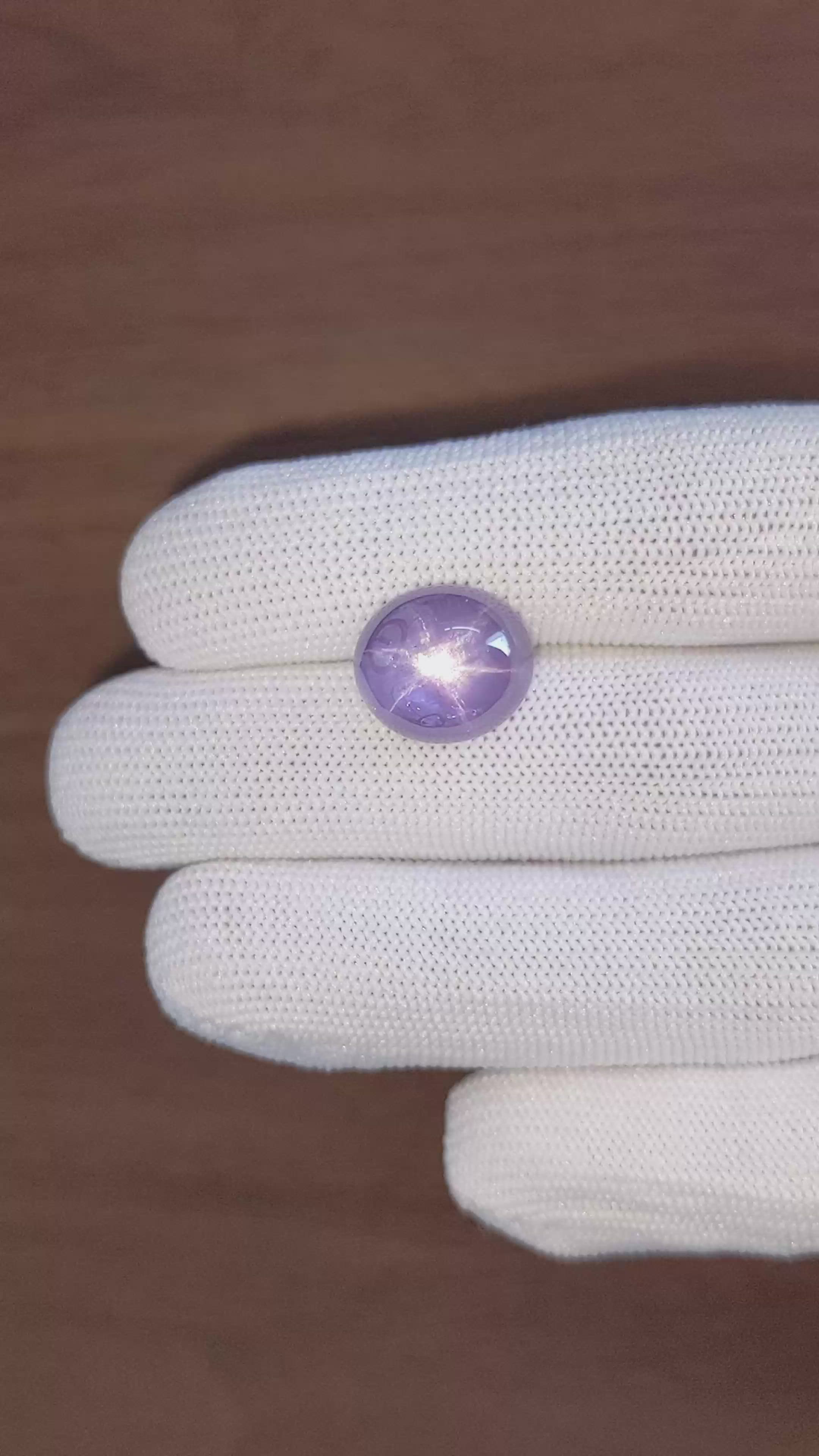 14.12 Ct. Purple Star Sapphire from Ceylon (Sri Lanka) Size Video