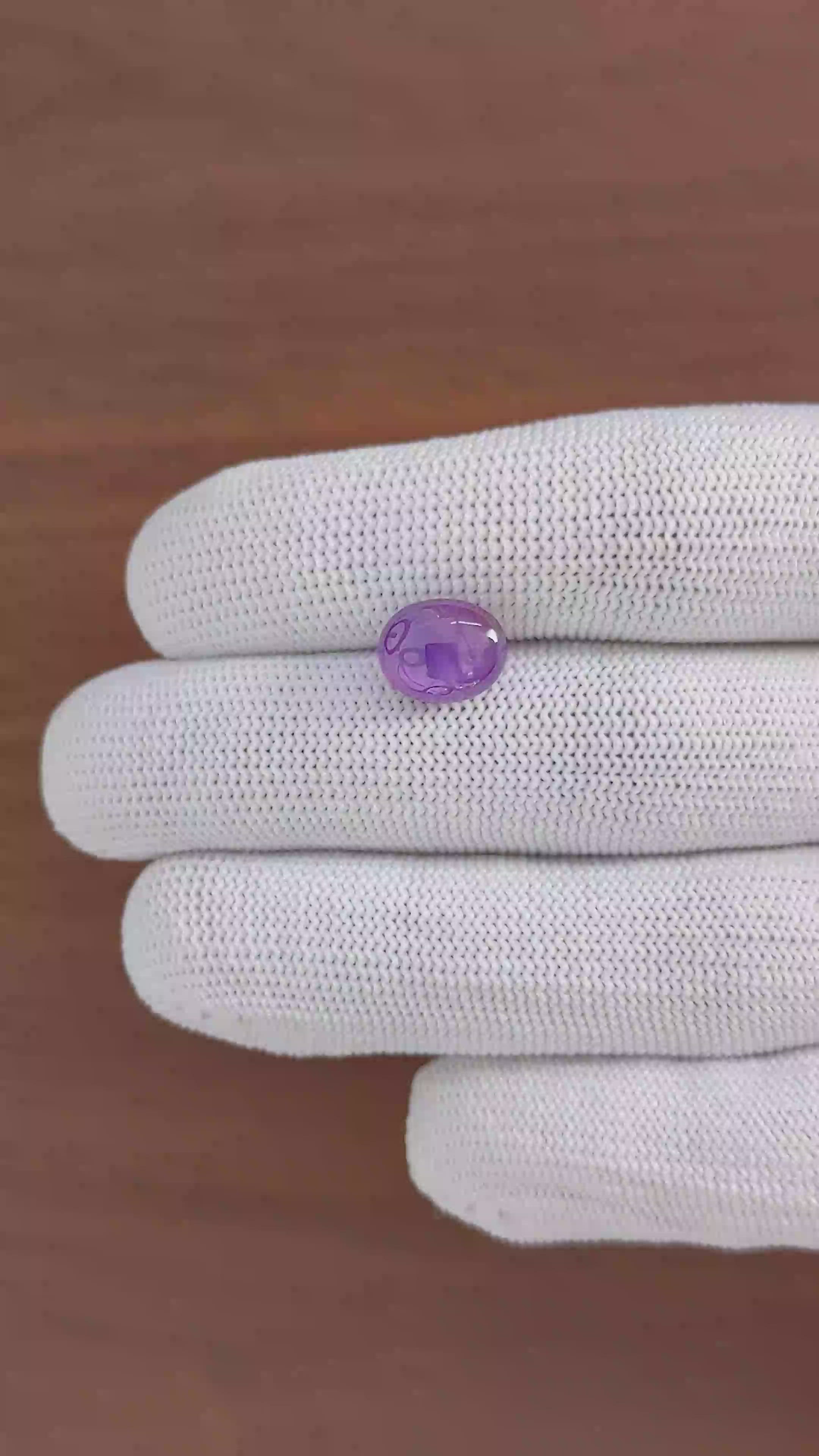 5.27 Ct. Purple Star Sapphire from Ceylon (Sri Lanka) Size Video