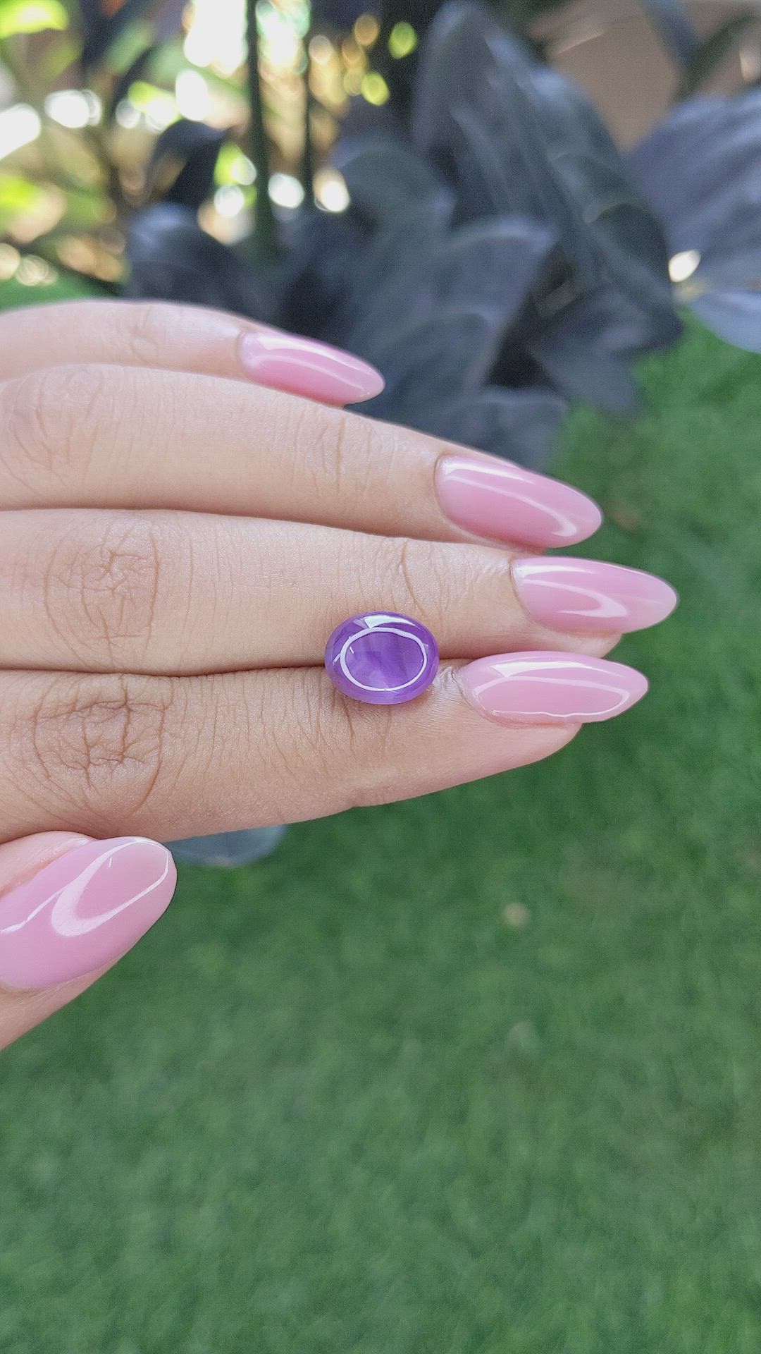5.27 Ct. Purple Star Sapphire from Ceylon (Sri Lanka) Size Video