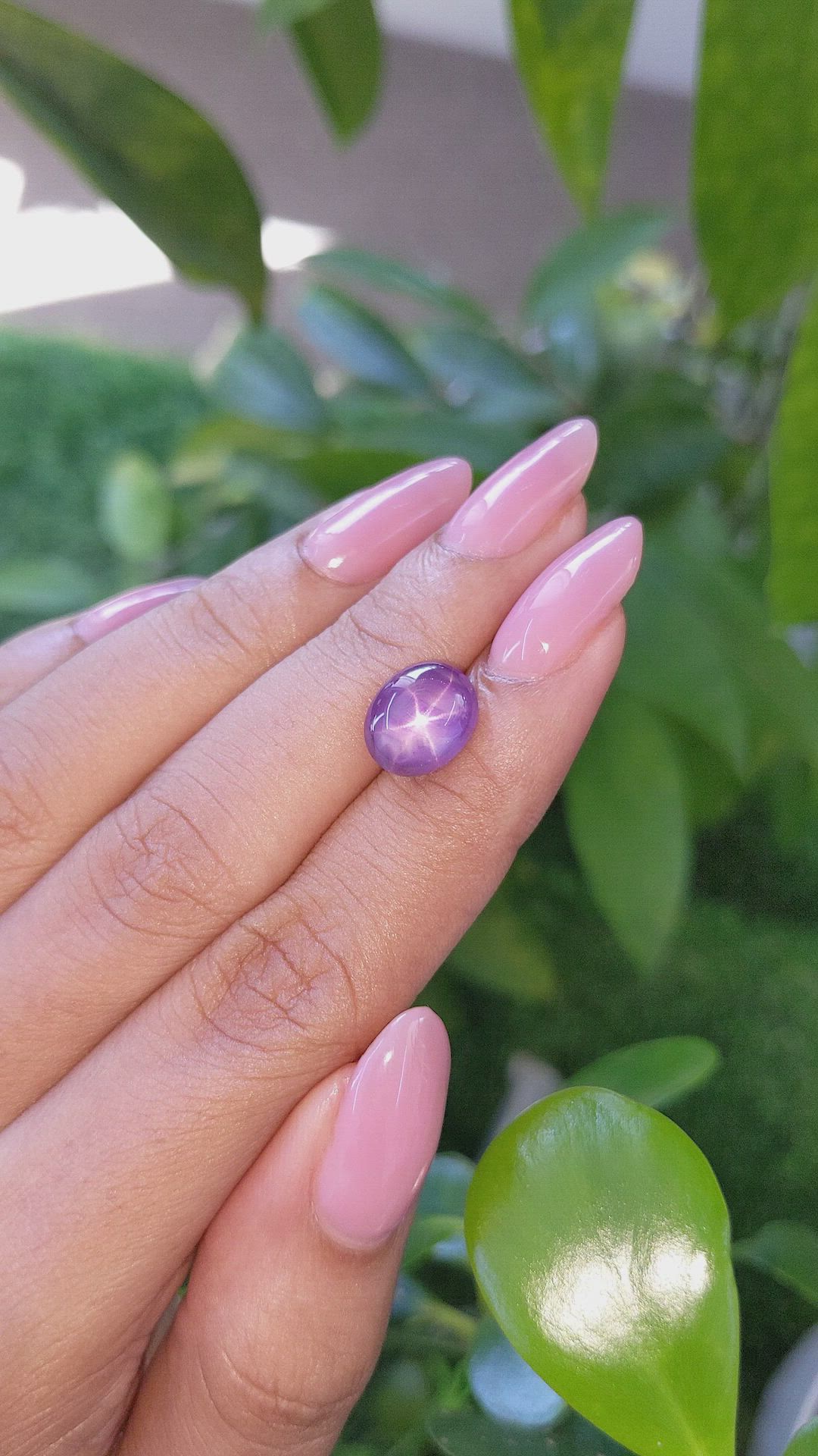 5.27 Ct. Purple Star Sapphire from Ceylon (Sri Lanka) Size Video