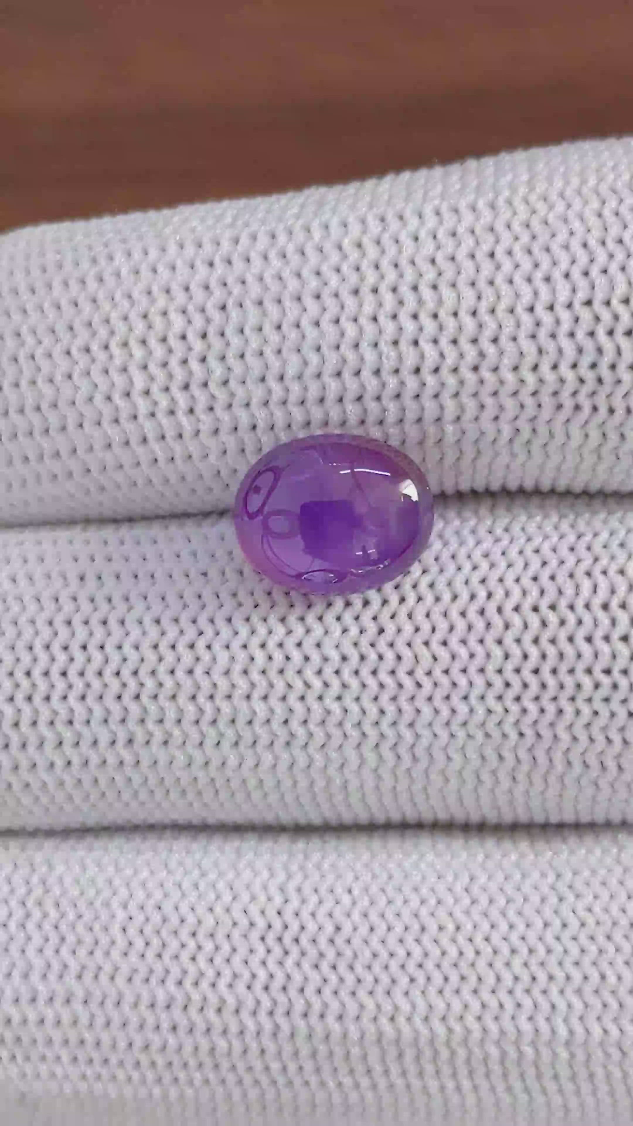 5.27 Ct. Purple Star Sapphire from Ceylon (Sri Lanka) Size Video