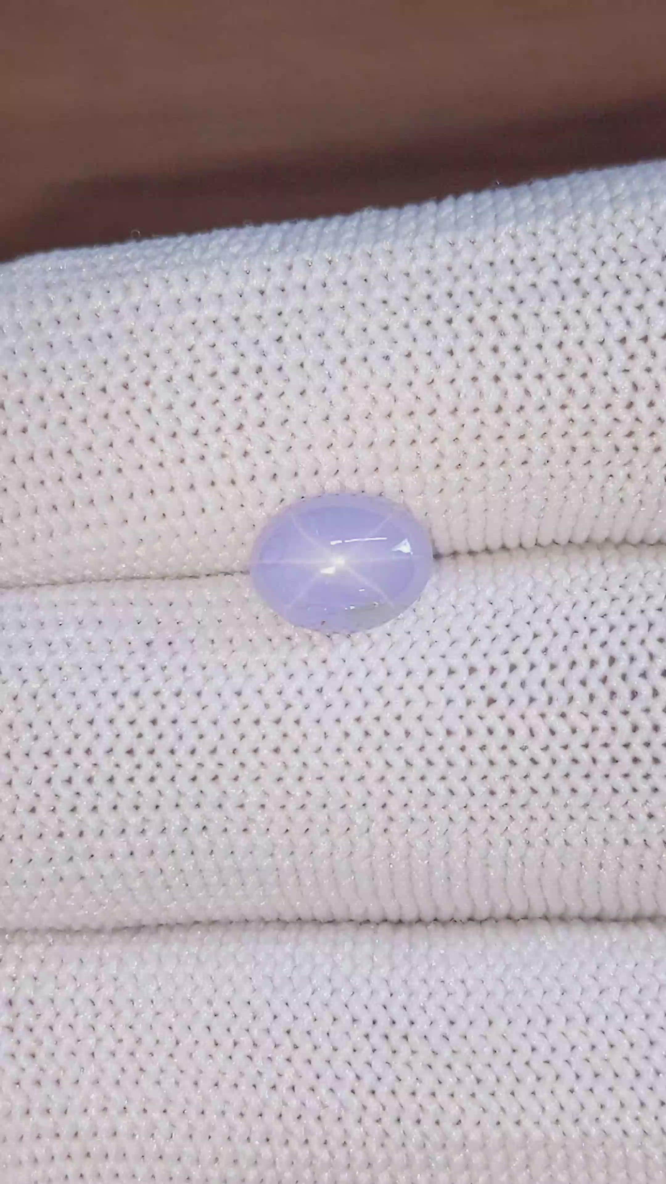 2.71 Ct. Greyish Blue Star Sapphire from Ceylon (Sri Lanka) Size Video
