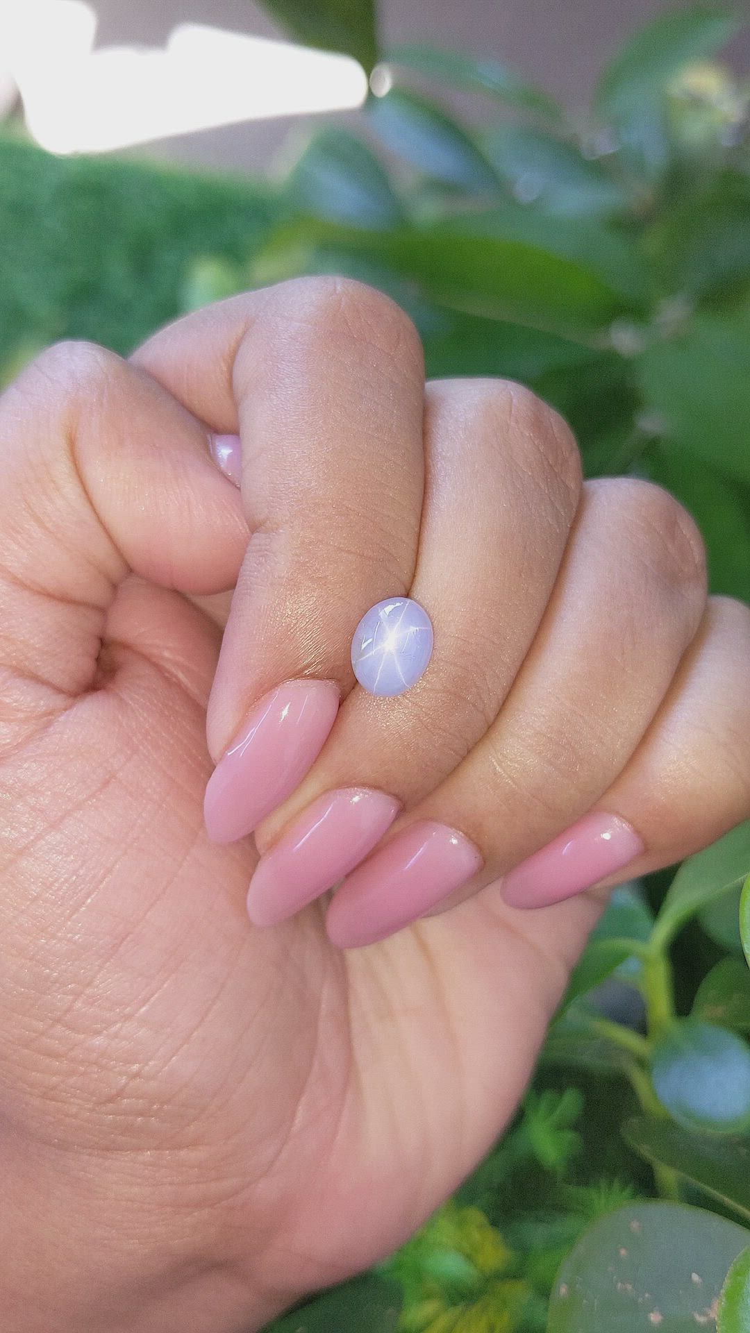 2.71 Ct. Greyish Blue Star Sapphire from Ceylon (Sri Lanka) Size Video