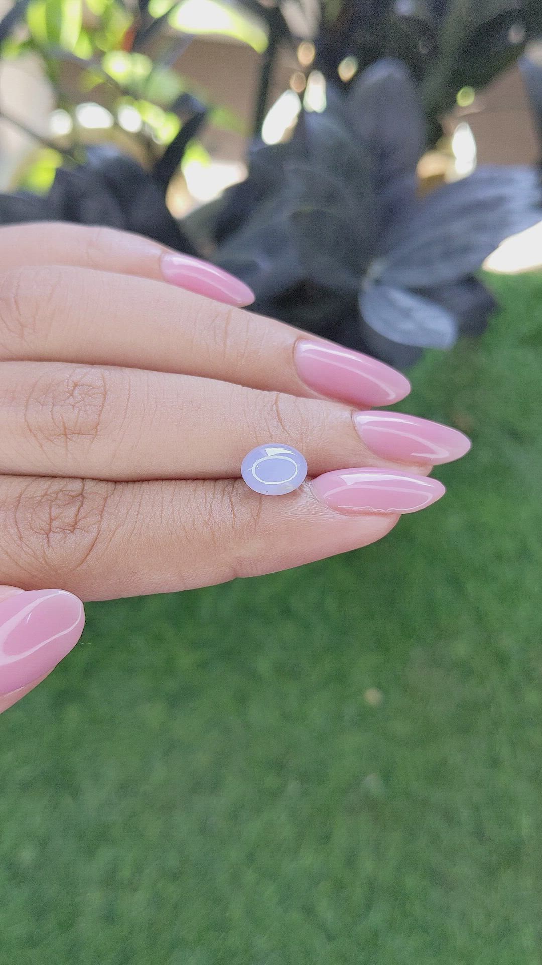 2.71 Ct. Greyish Blue Star Sapphire from Ceylon (Sri Lanka) Size Video