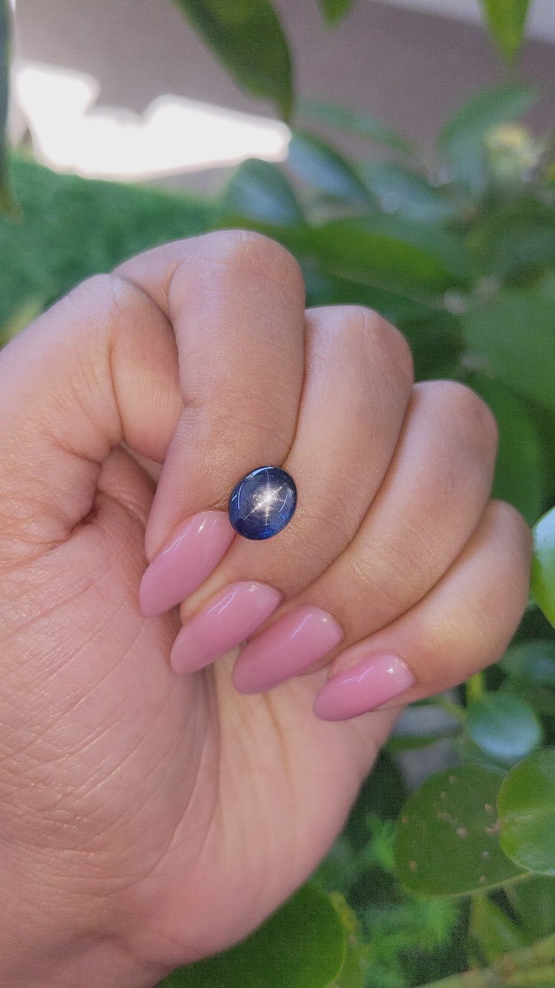 3.43 Ct. Blue Star Sapphire from Ceylon (Sri Lanka) Size Video