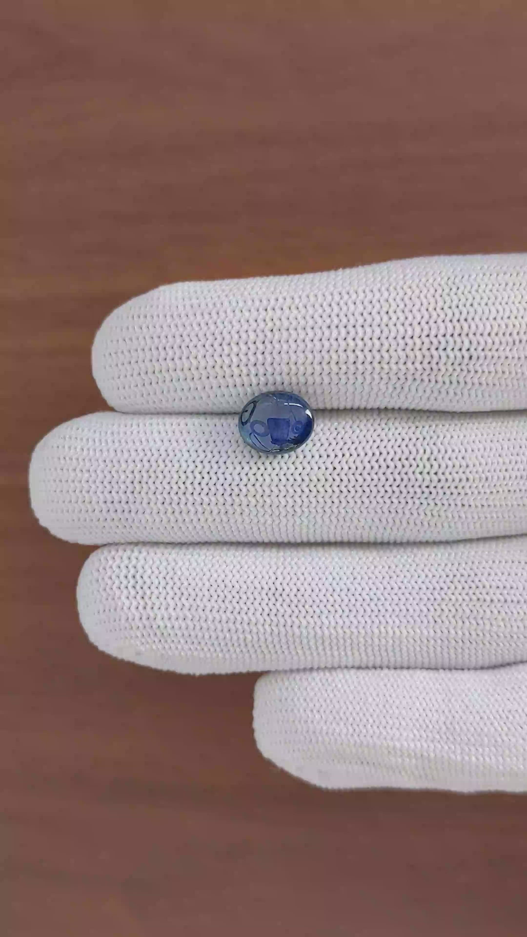3.43 Ct. Blue Star Sapphire from Ceylon (Sri Lanka) Size Video