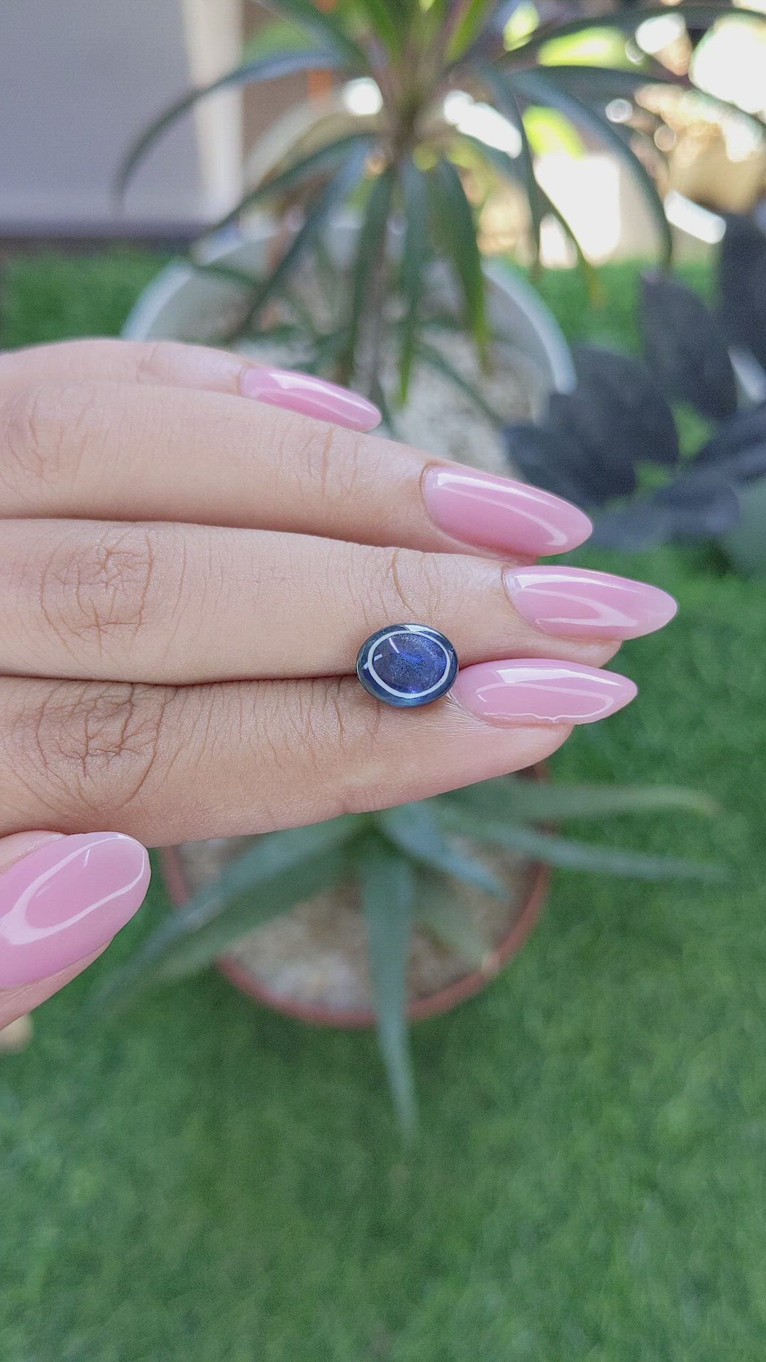 3.43 Ct. Blue Star Sapphire from Ceylon (Sri Lanka) Size Video