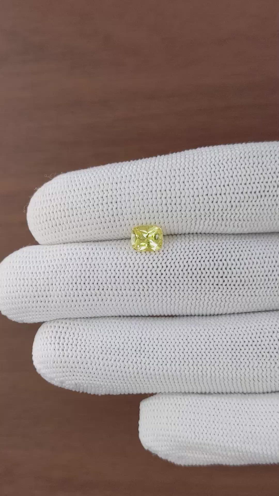 1.19 Ct. Yellow Sapphire from Ceylon (Sri Lanka) Size Video