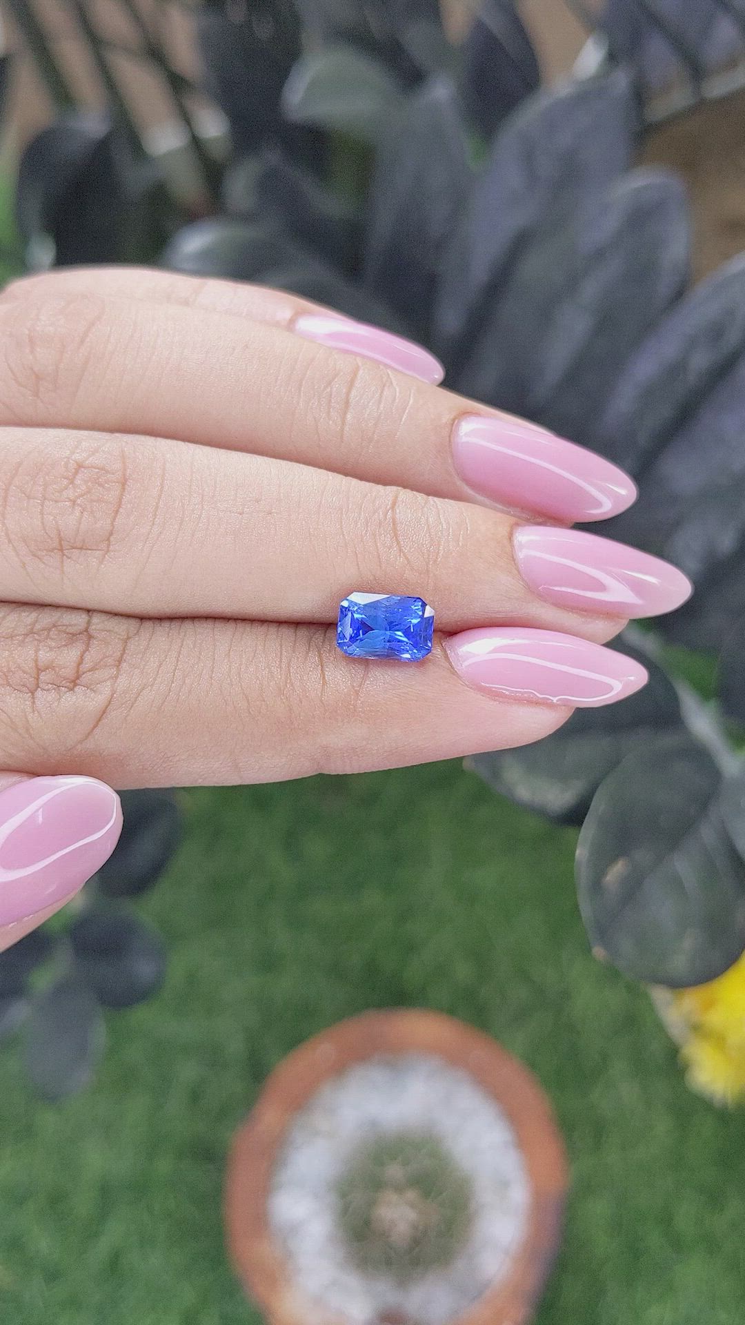 2.05 Ct. Blue Sapphire from Ceylon (Sri Lanka) Size Video