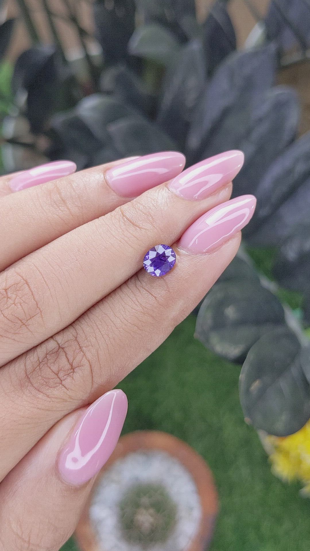 1.20 Ct. Violet Sapphire from Ceylon (Sri Lanka) Size Video