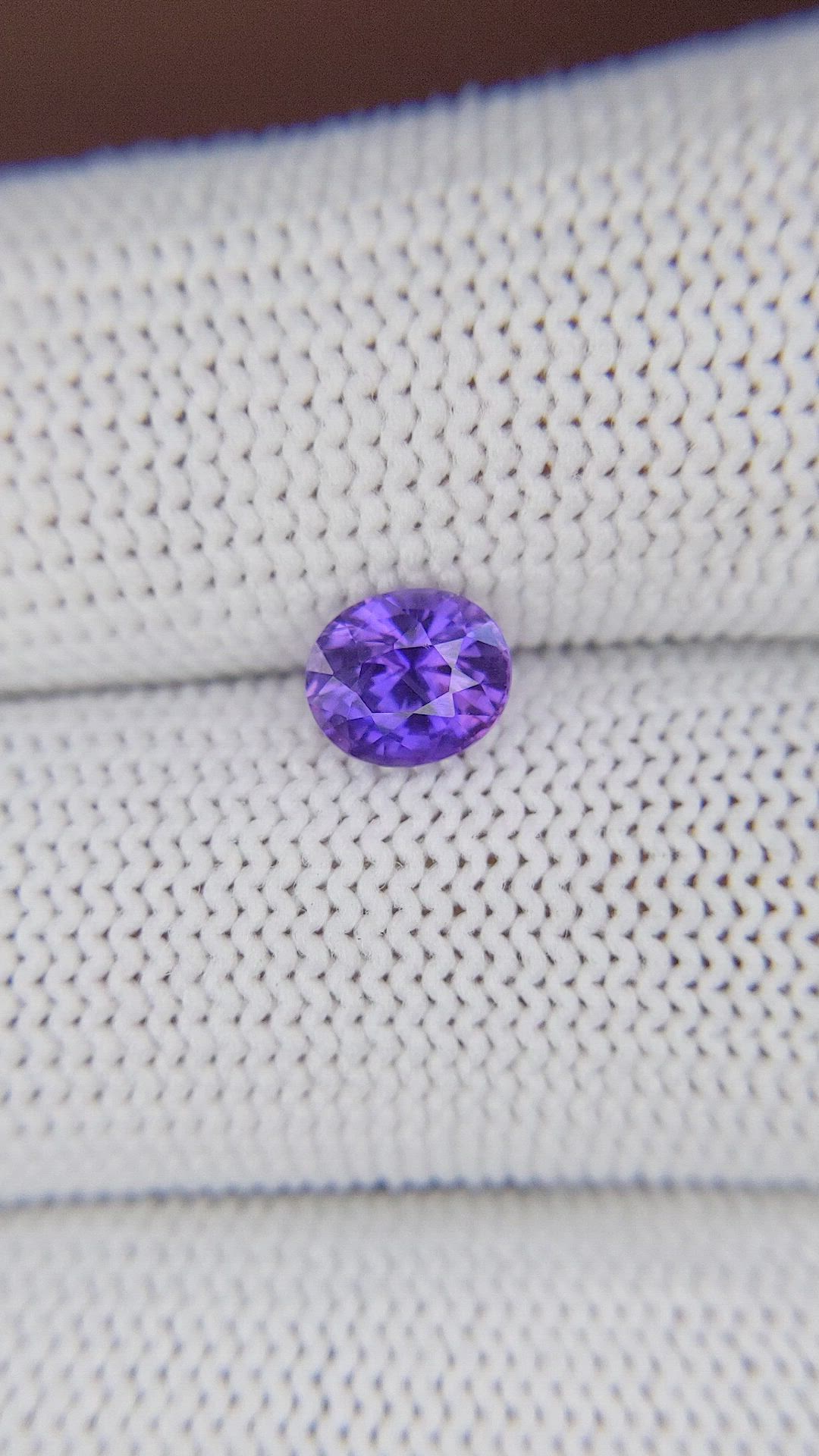 1.20 Ct. Violet Sapphire from Ceylon (Sri Lanka) Size Video
