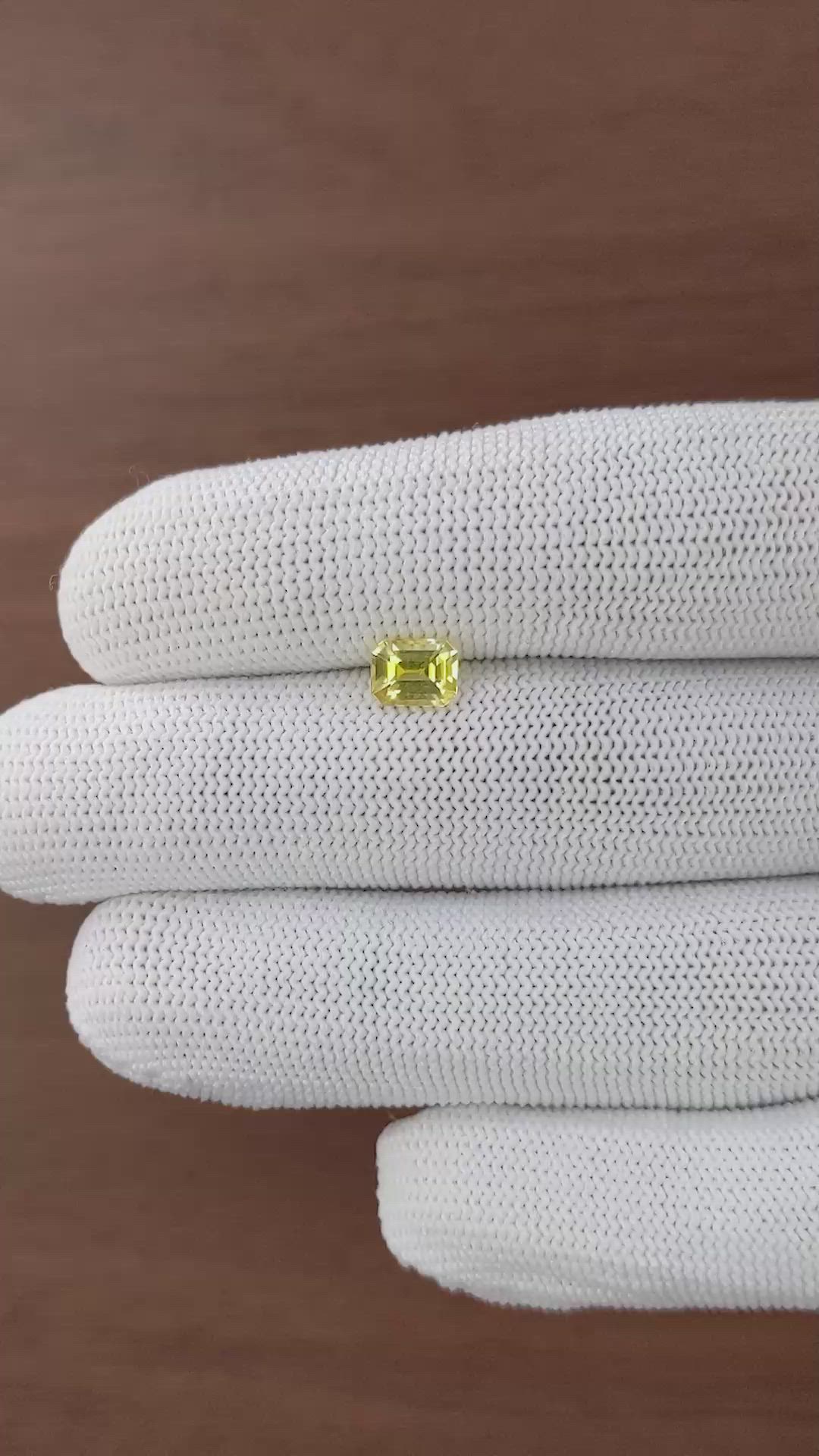 1.17 Ct. Yellow Sapphire from Ceylon (Sri Lanka) Size Video