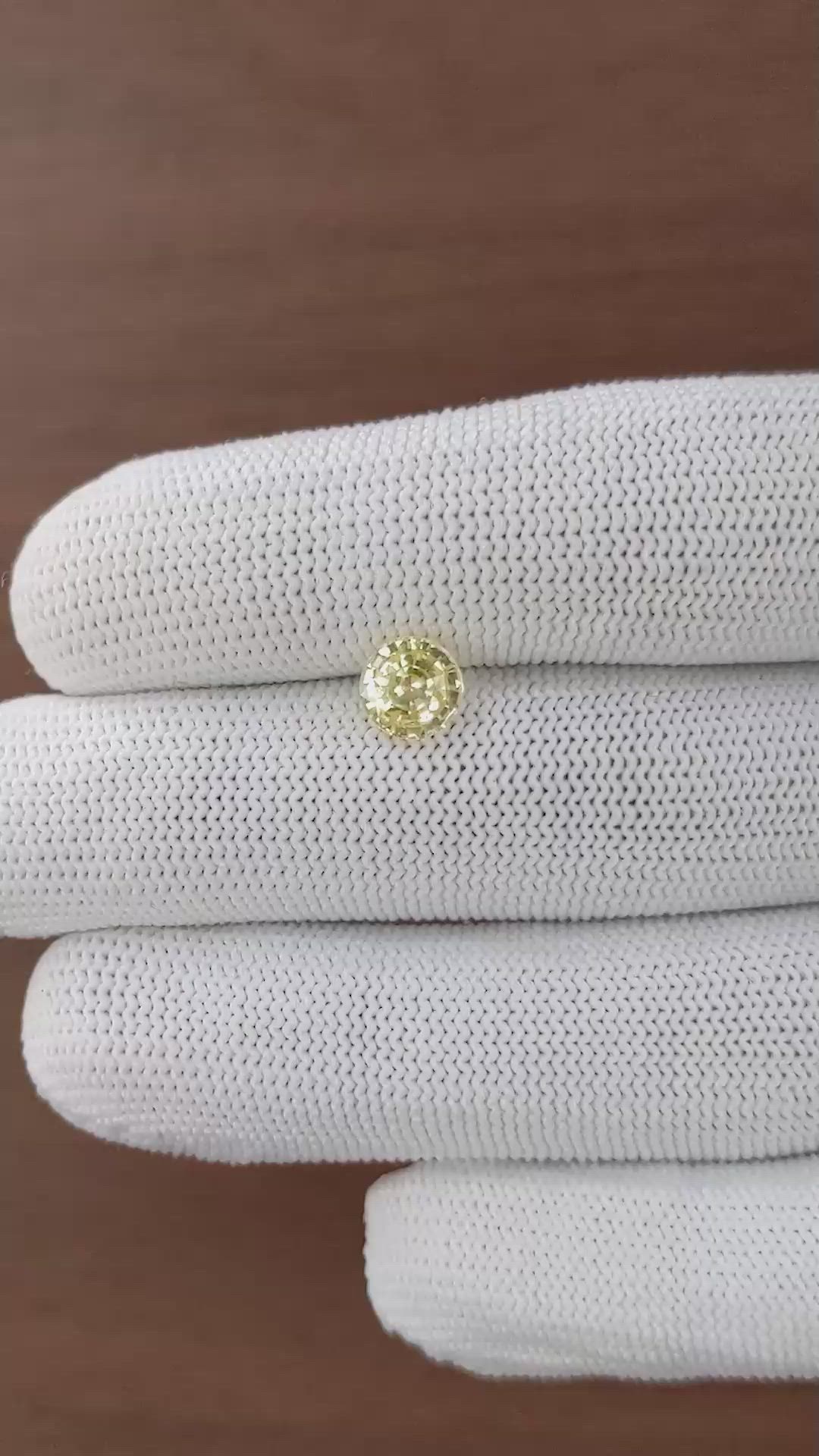 1.44 Ct. Yellow Sapphire from Ceylon (Sri Lanka) Size Video