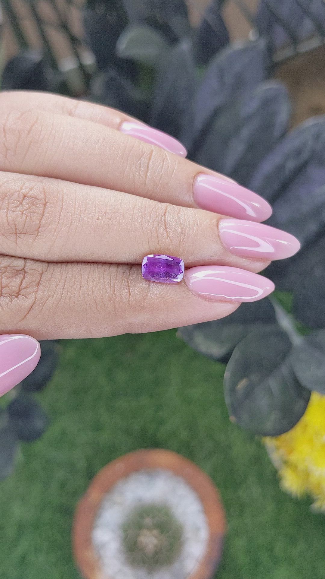 1.45 Ct. Purple Sapphire from Ceylon (Sri Lanka) Size Video