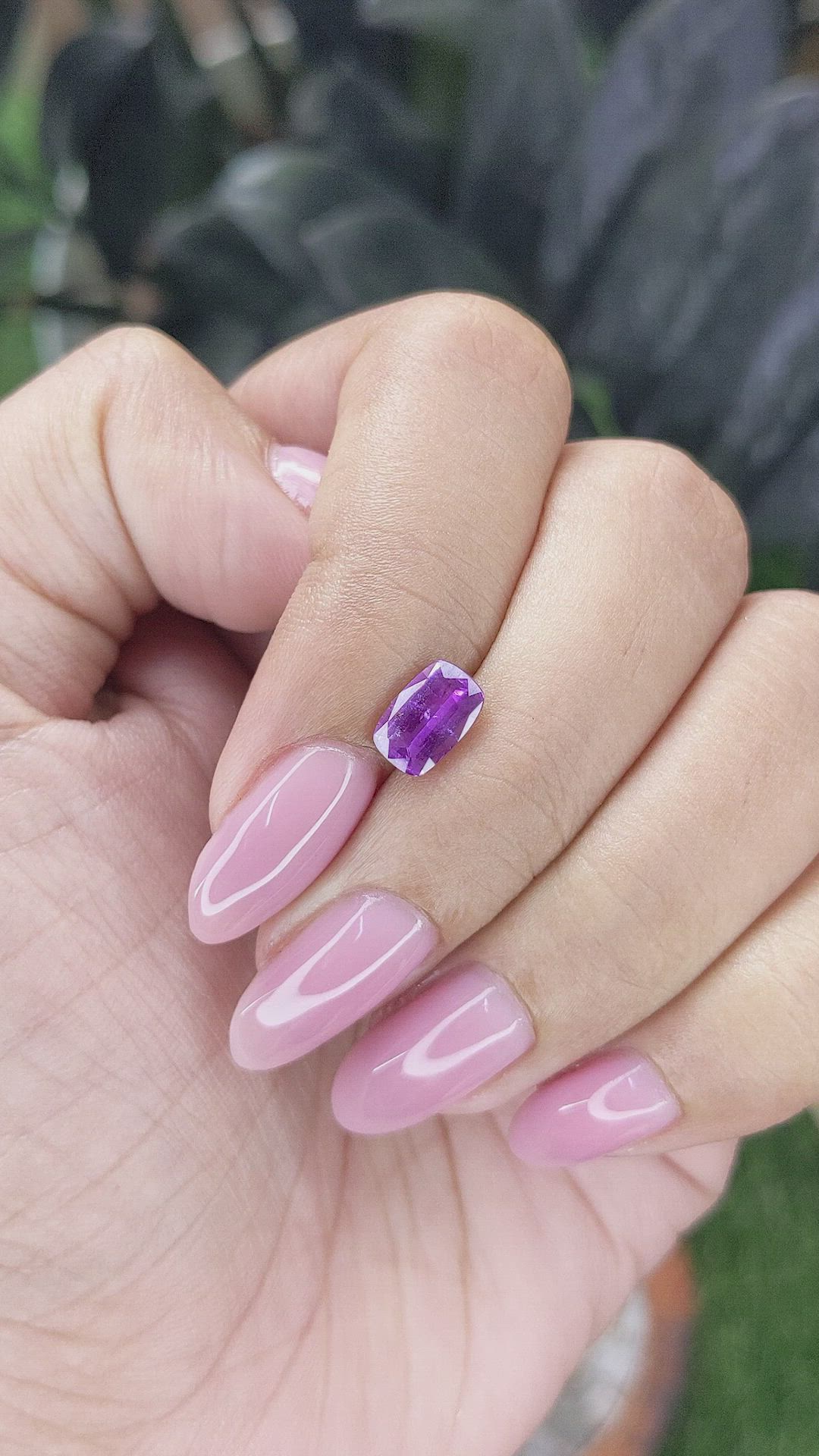 1.45 Ct. Purple Sapphire from Ceylon (Sri Lanka) Size Video