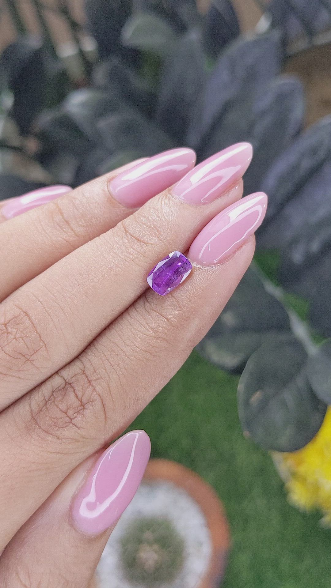 1.45 Ct. Purple Sapphire from Ceylon (Sri Lanka) Size Video