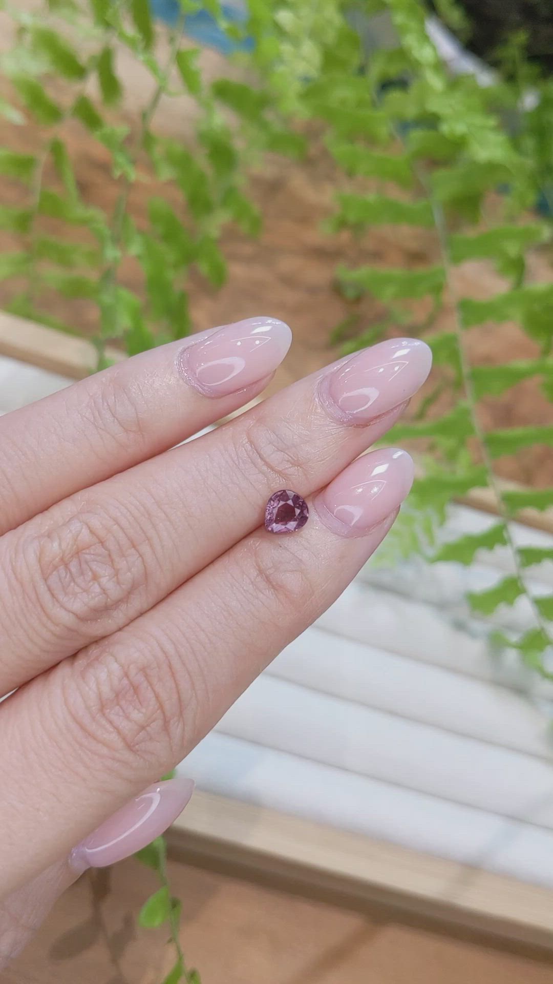 1.00 Ct. Pinkish Purple Sapphire from Madagascar Size Video