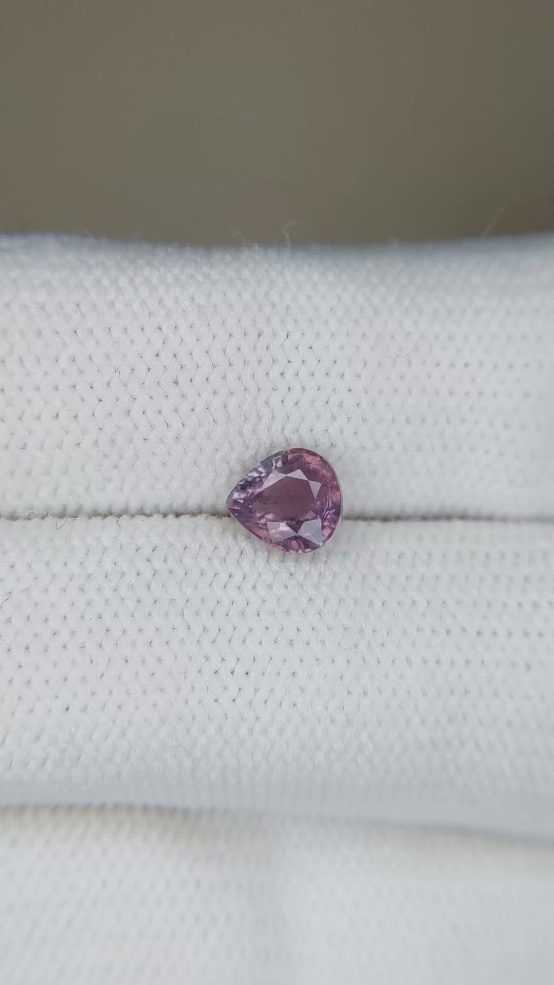 1.00 Ct. Pinkish Purple Sapphire from Madagascar Size Video