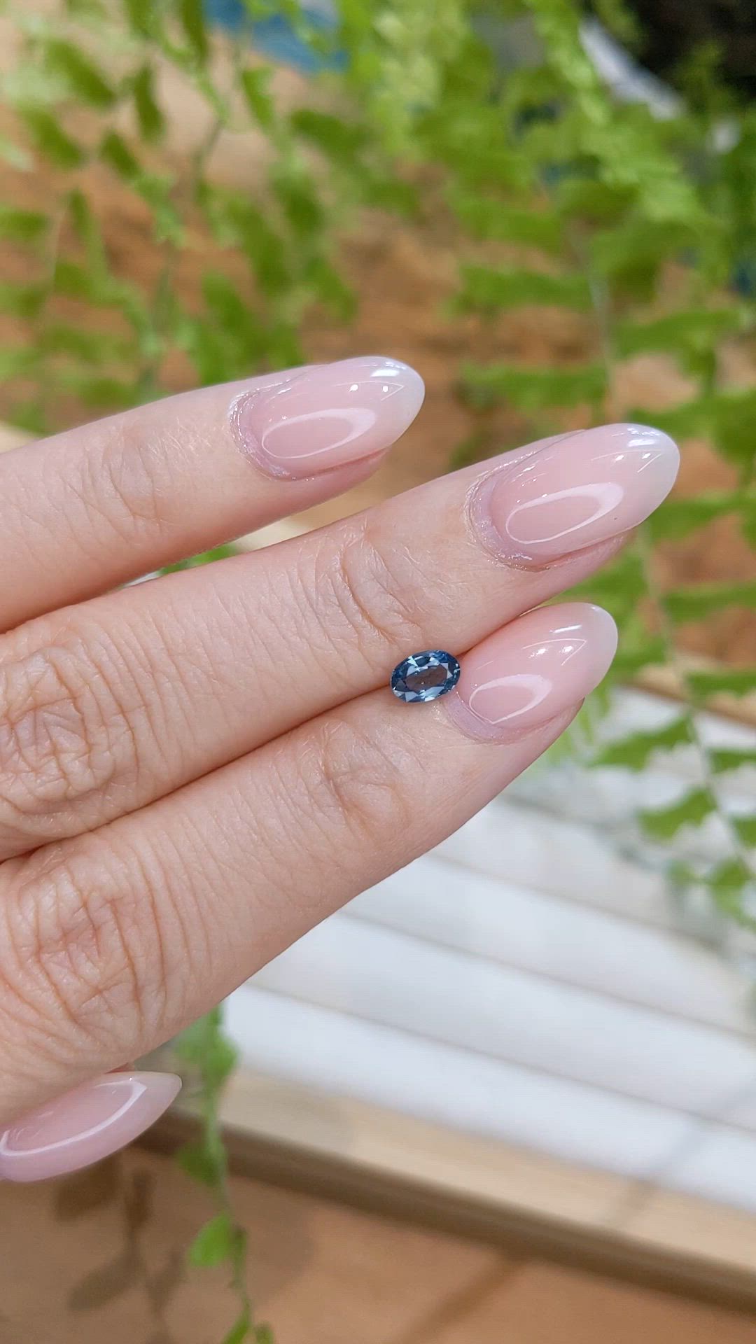 0.45 Ct. Blue Sapphire from Ceylon (Sri Lanka) Size Video