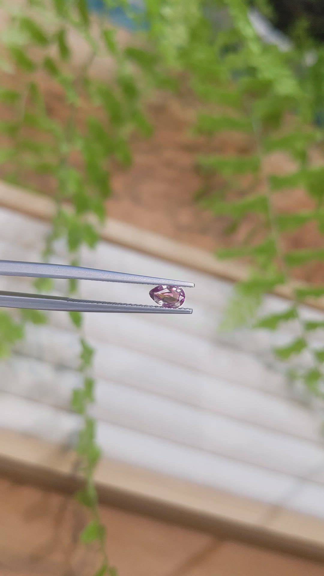 0.40 Ct. Pinkish Purple Sapphire from Ceylon (Sri Lanka) Size Video