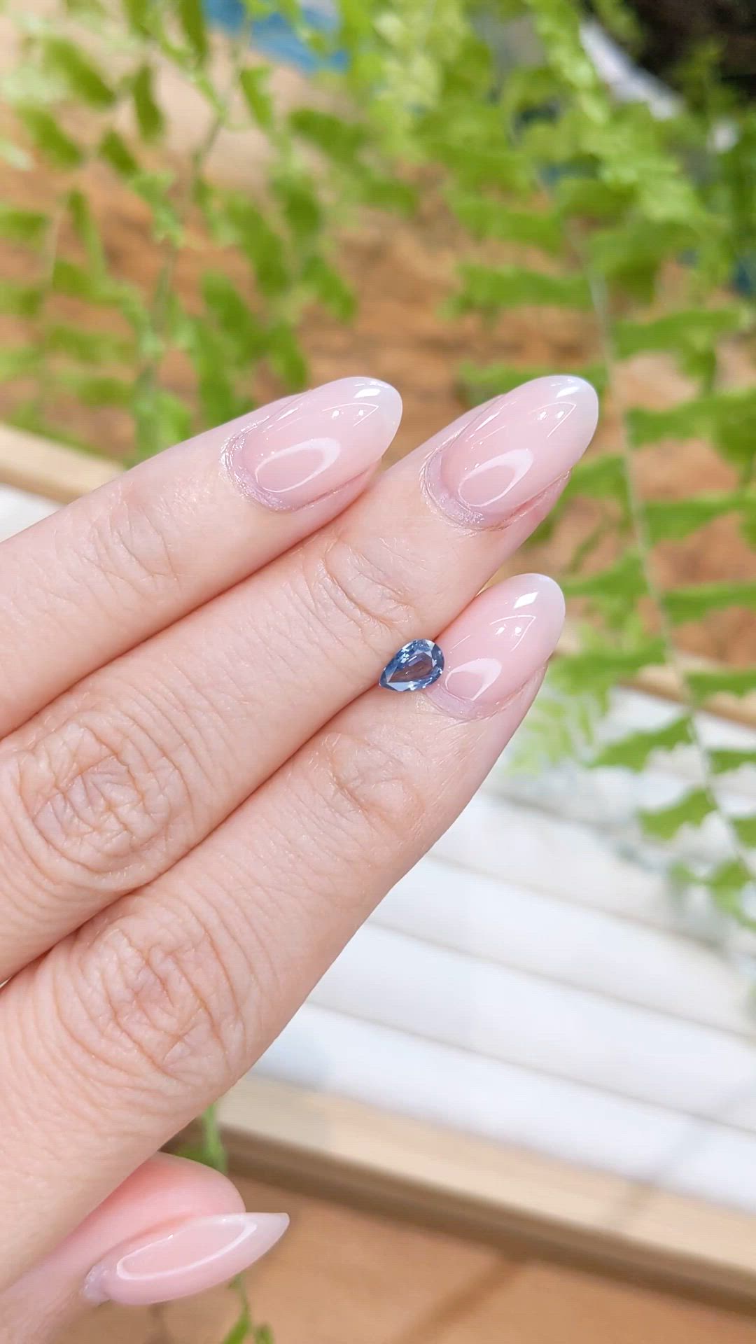 0.45 Ct. Blue Sapphire from Ceylon (Sri Lanka) Size Video