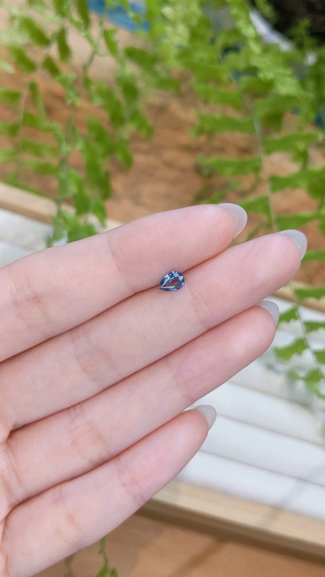 0.45 Ct. Blue Sapphire from Ceylon (Sri Lanka) Size Video