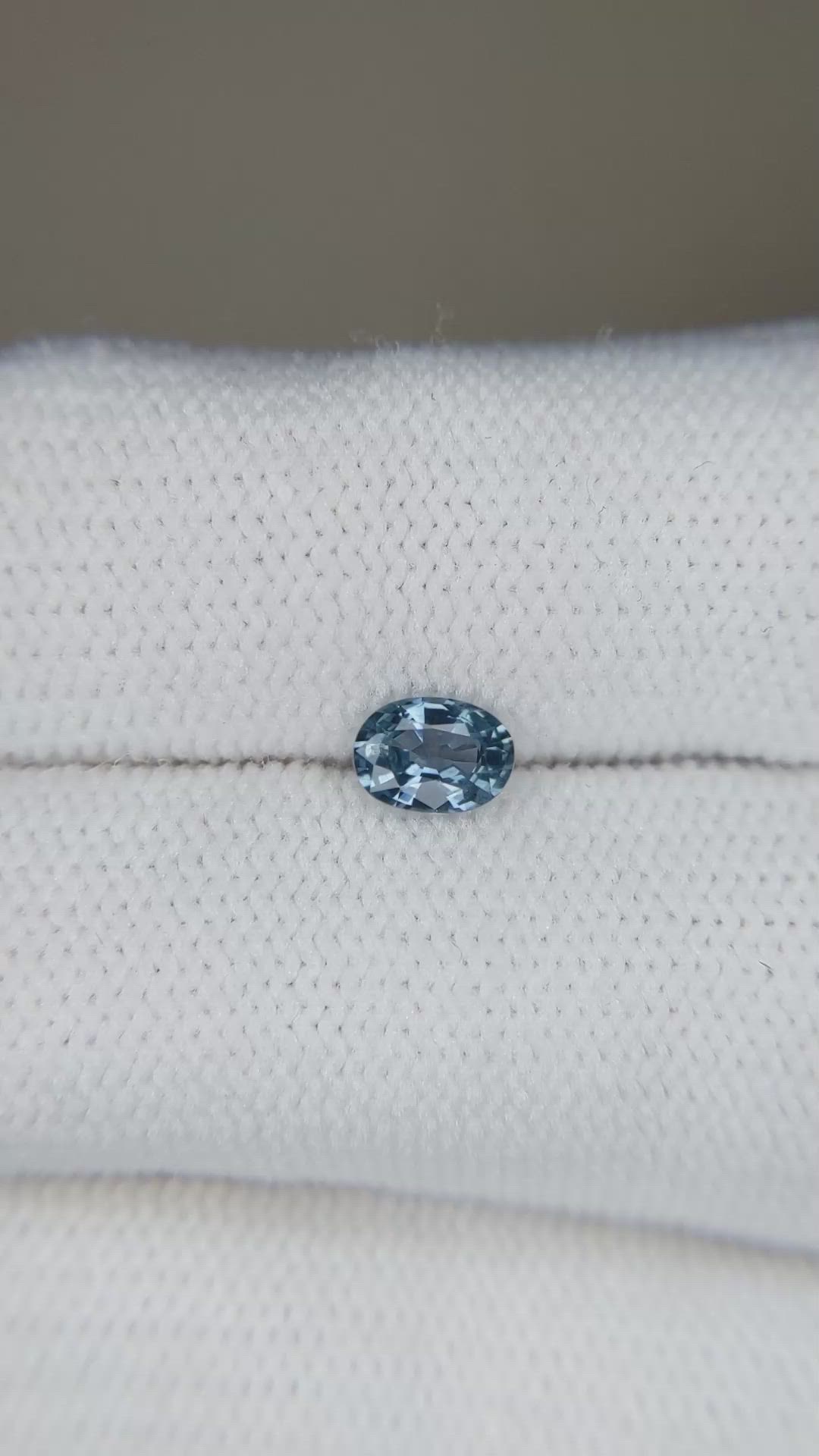 0.51 Ct. Greyish Blue Sapphire from Ceylon (Sri Lanka) Size Video