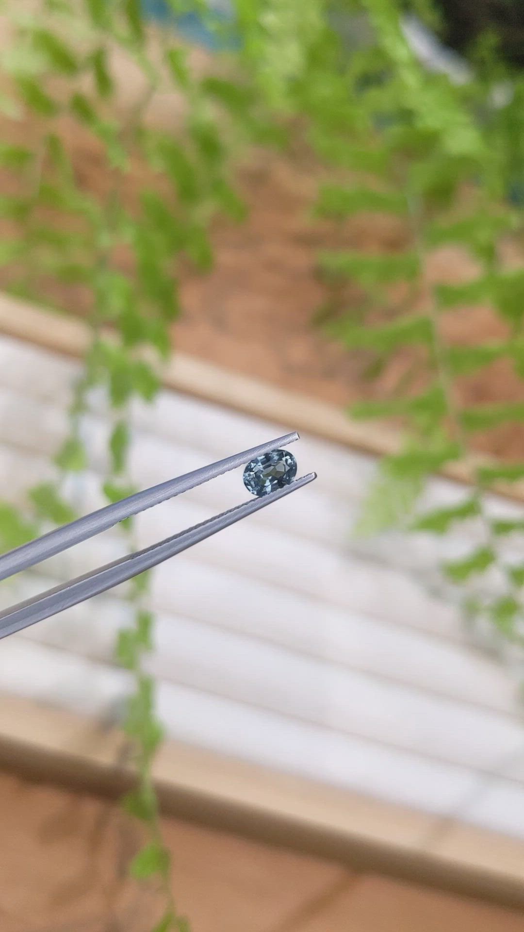 0.51 Ct. Greyish Blue Sapphire from Ceylon (Sri Lanka) Size Video
