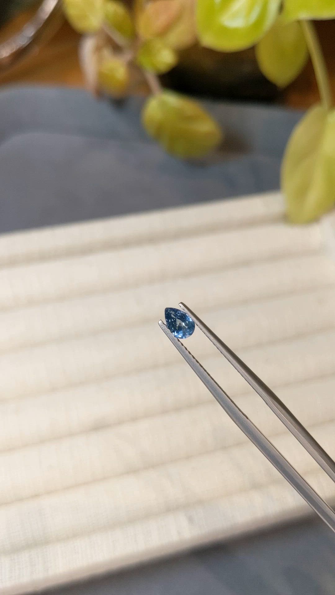 0.45 Ct. Blue Sapphire from Ceylon (Sri Lanka) Size Video