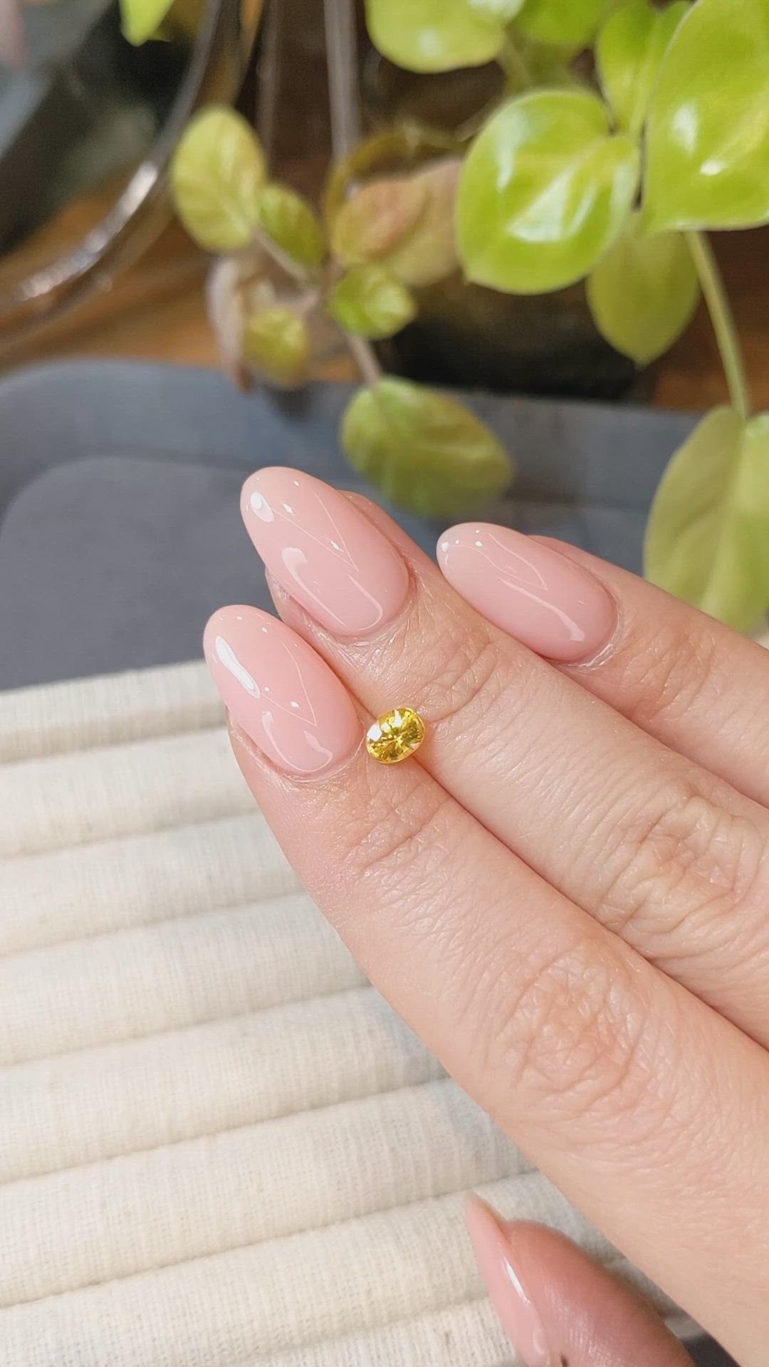 0.60 Ct. Yellow Sapphire from Thailand Size Video