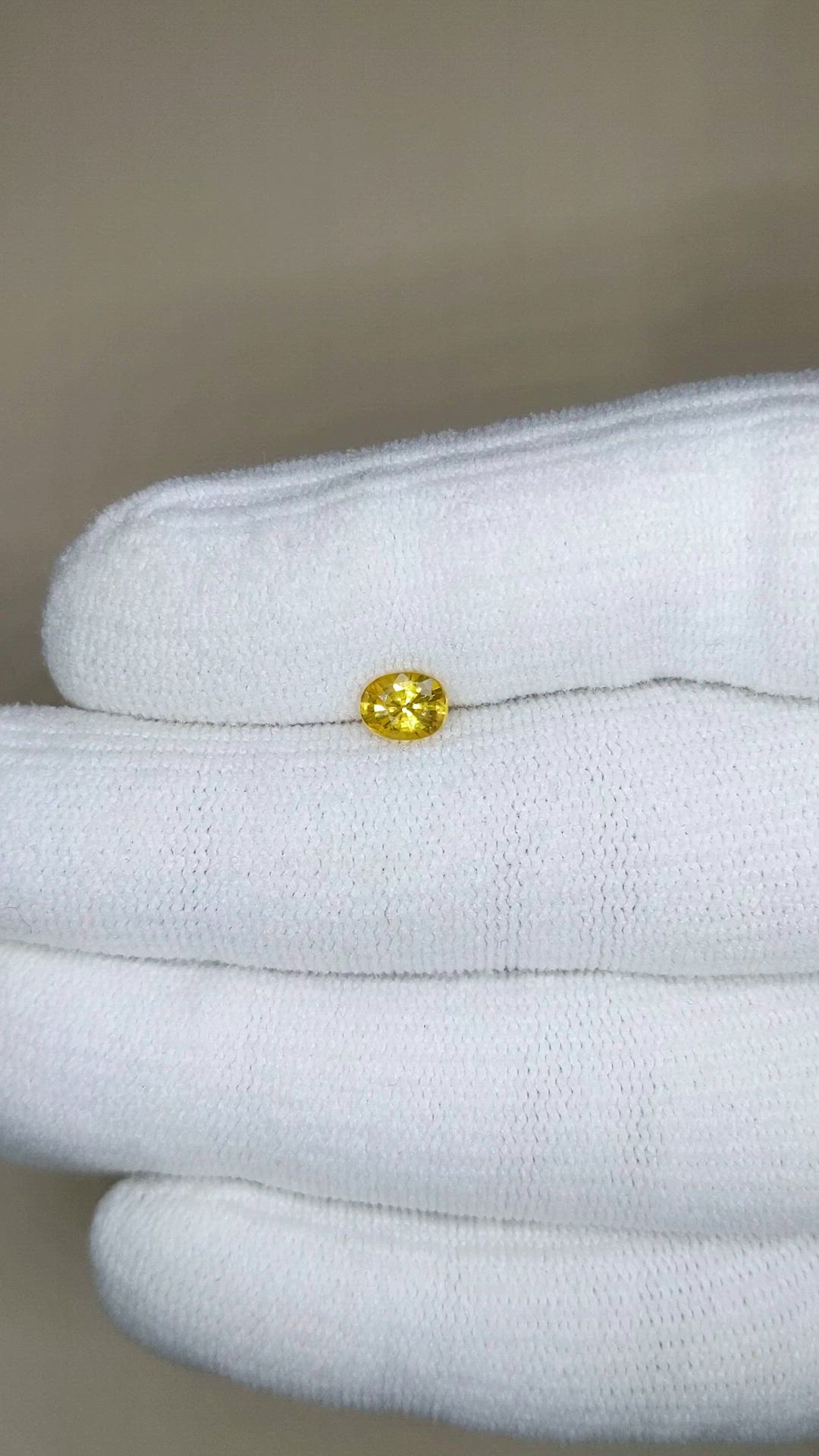 0.60 Ct. Yellow Sapphire from Thailand Size Video