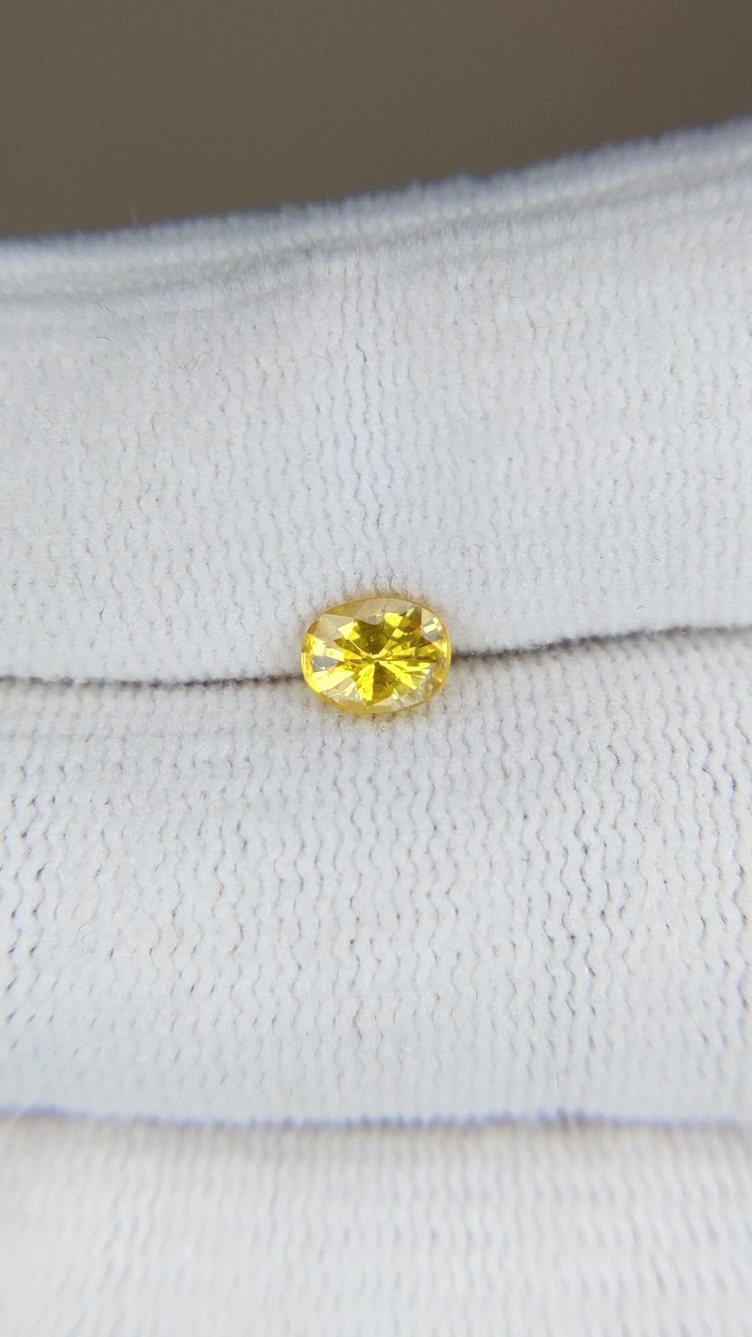 0.60 Ct. Yellow Sapphire from Thailand Size Video