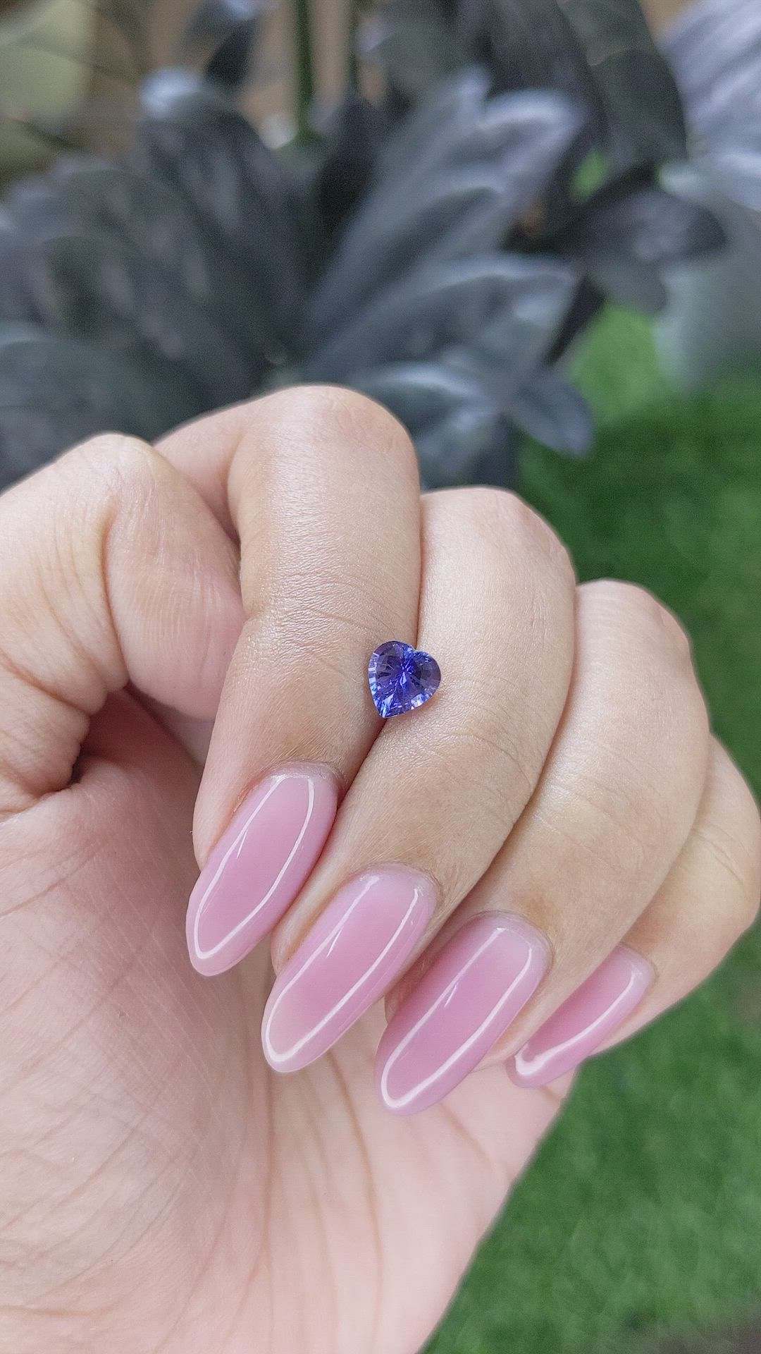 0.74 Ct. Bluish Purple Sapphire from Ceylon (Sri Lanka) Size Video