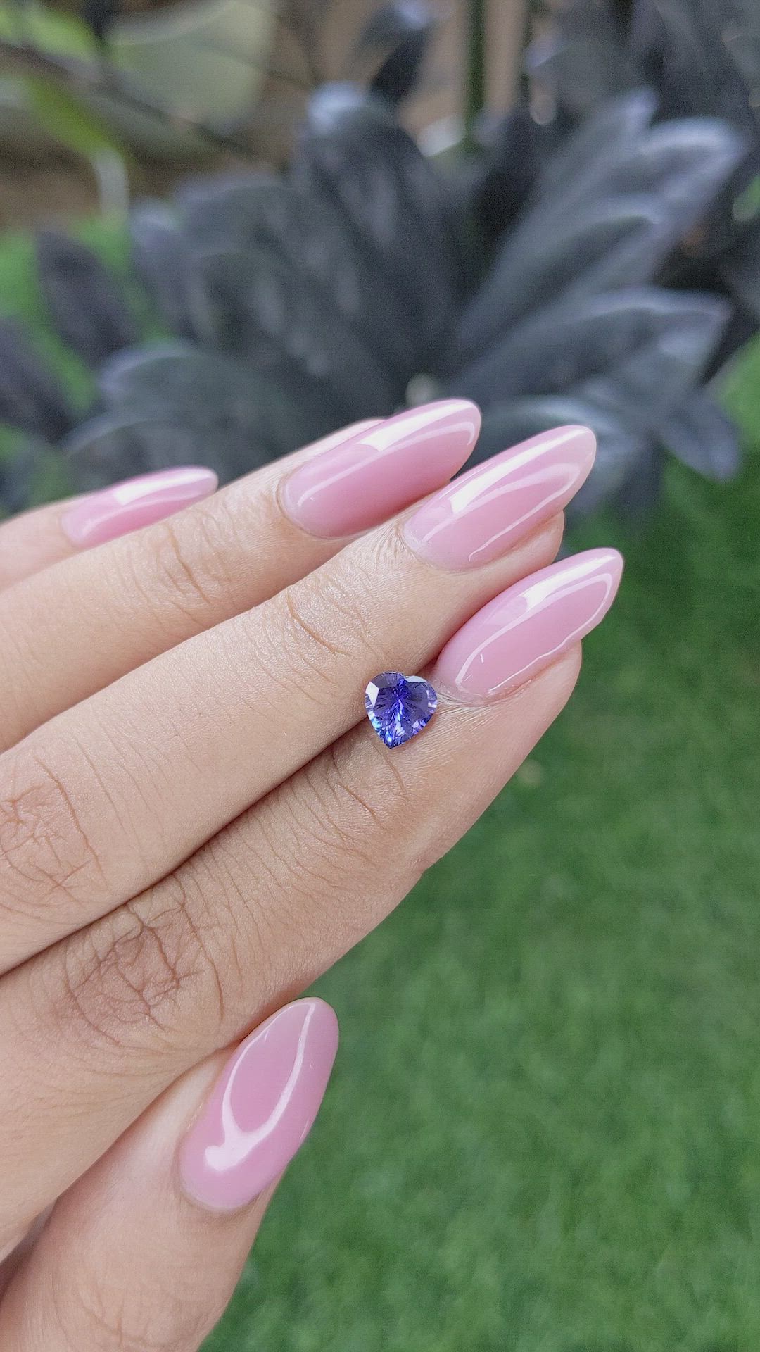 0.74 Ct. Bluish Purple Sapphire from Ceylon (Sri Lanka) Size Video