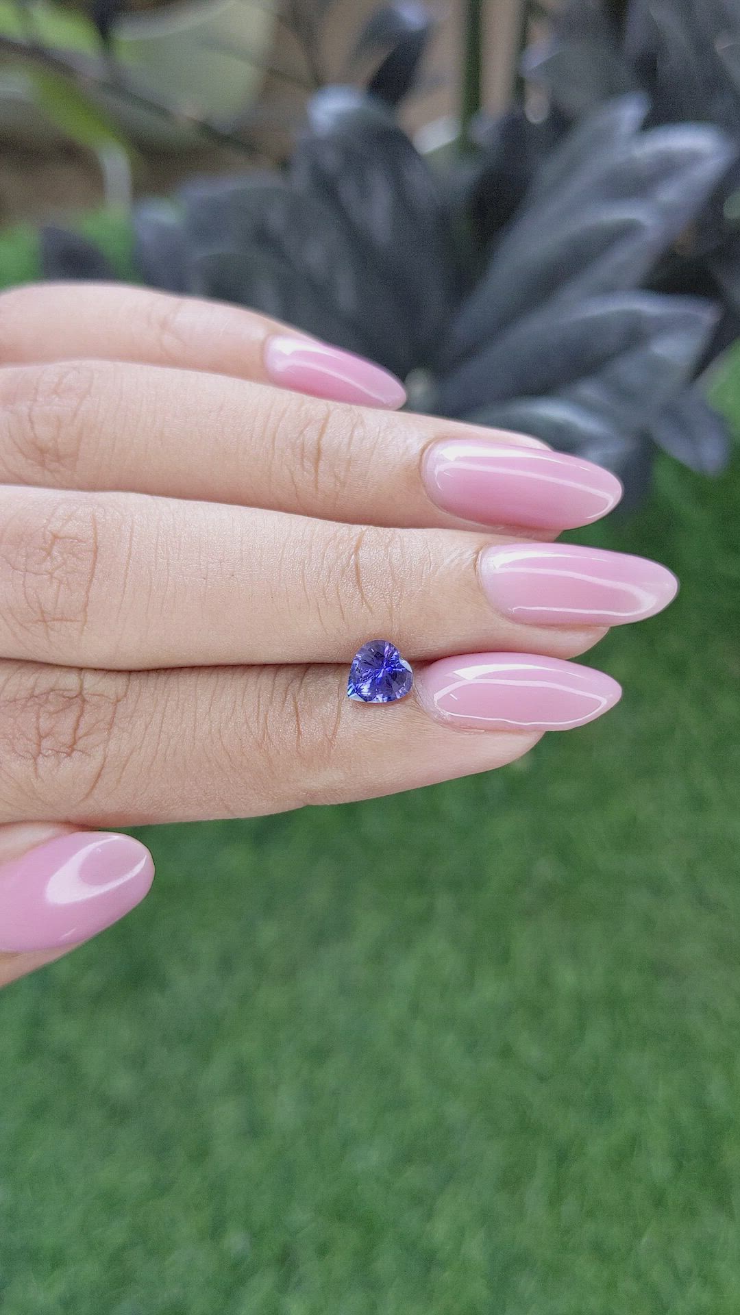 0.74 Ct. Bluish Purple Sapphire from Ceylon (Sri Lanka) Size Video